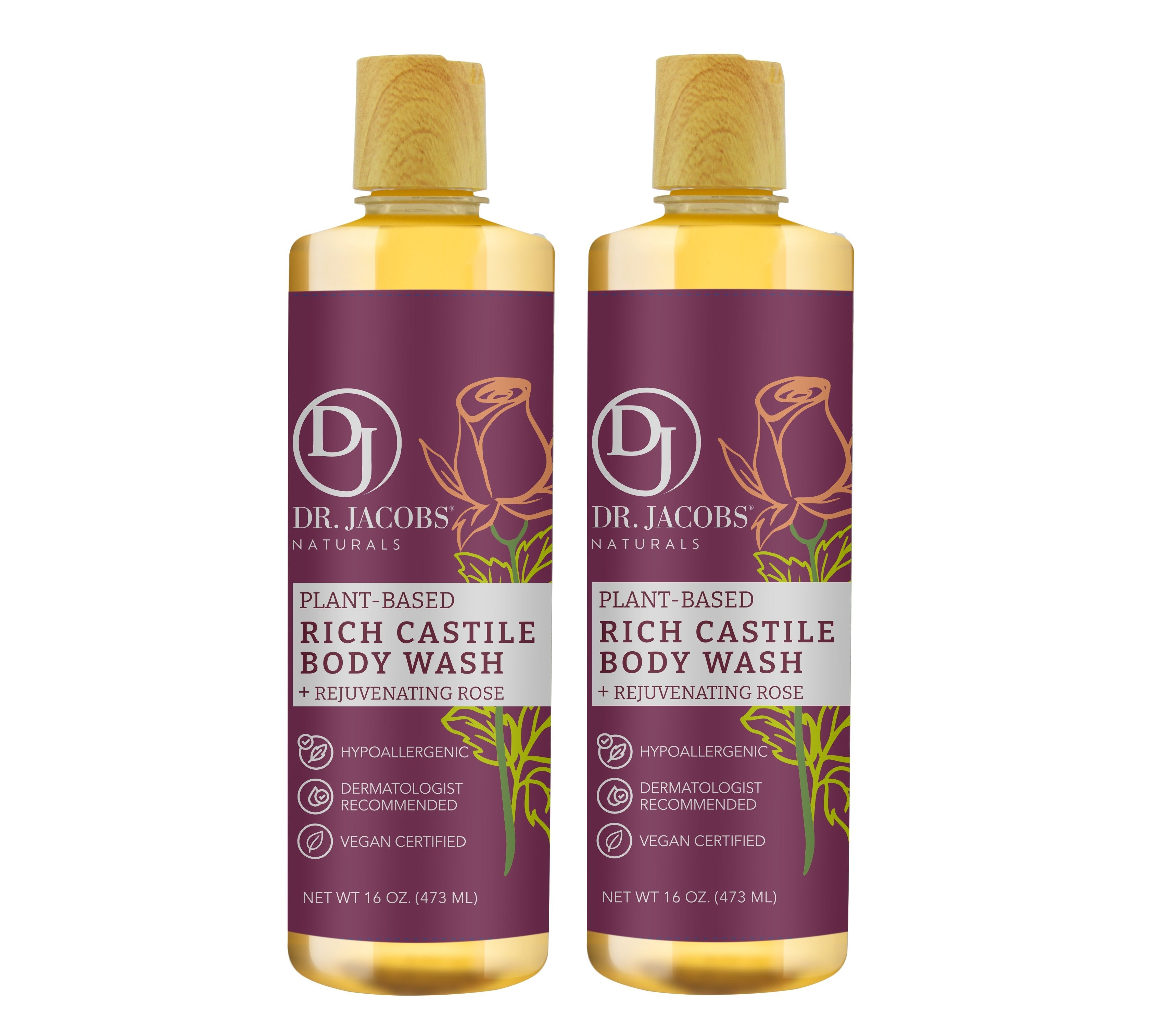 Rose Castile Body Wash - 32 oz