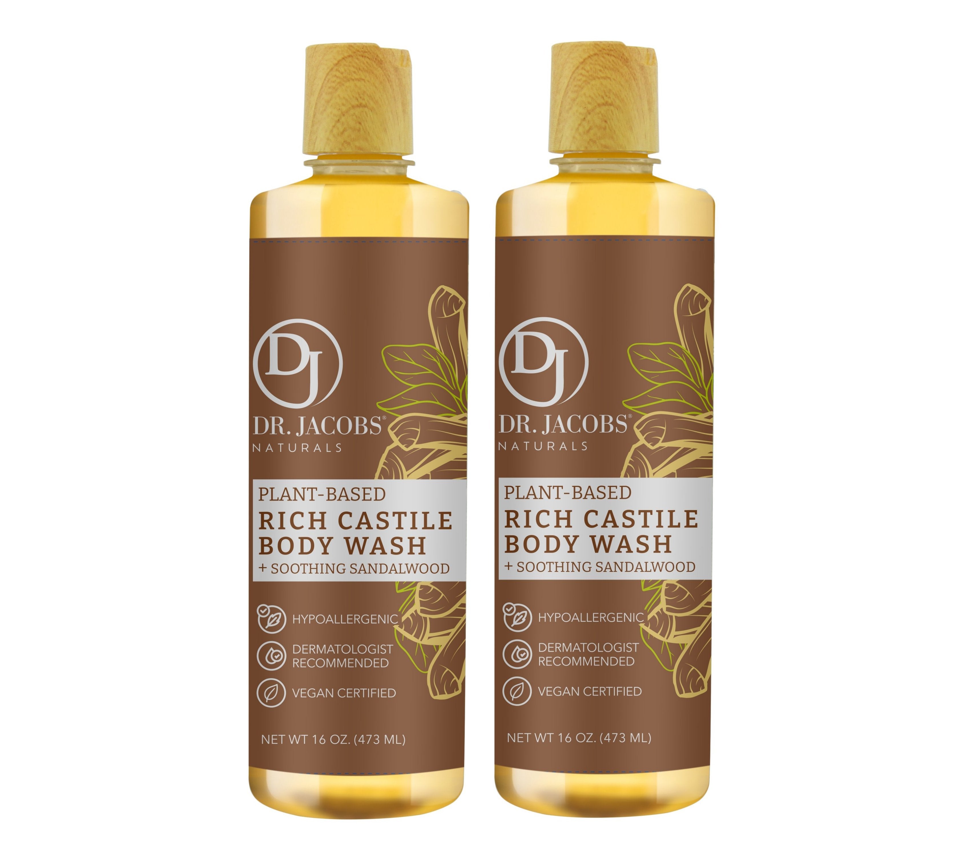 Sandalwood Castile Body Wash - 32 oz
