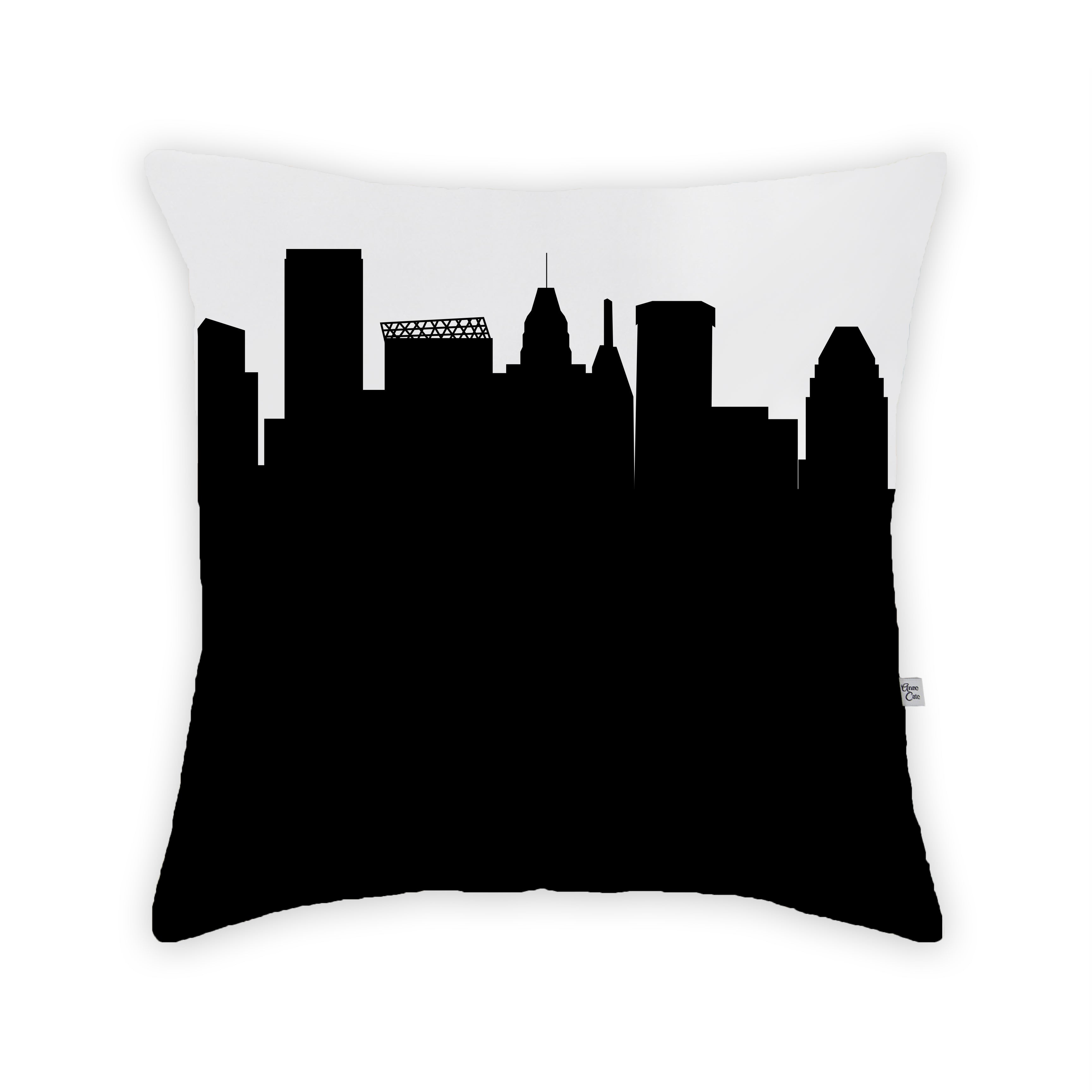 Skyline City Charm 16" by 16" Throw Pillow - Choose Your City