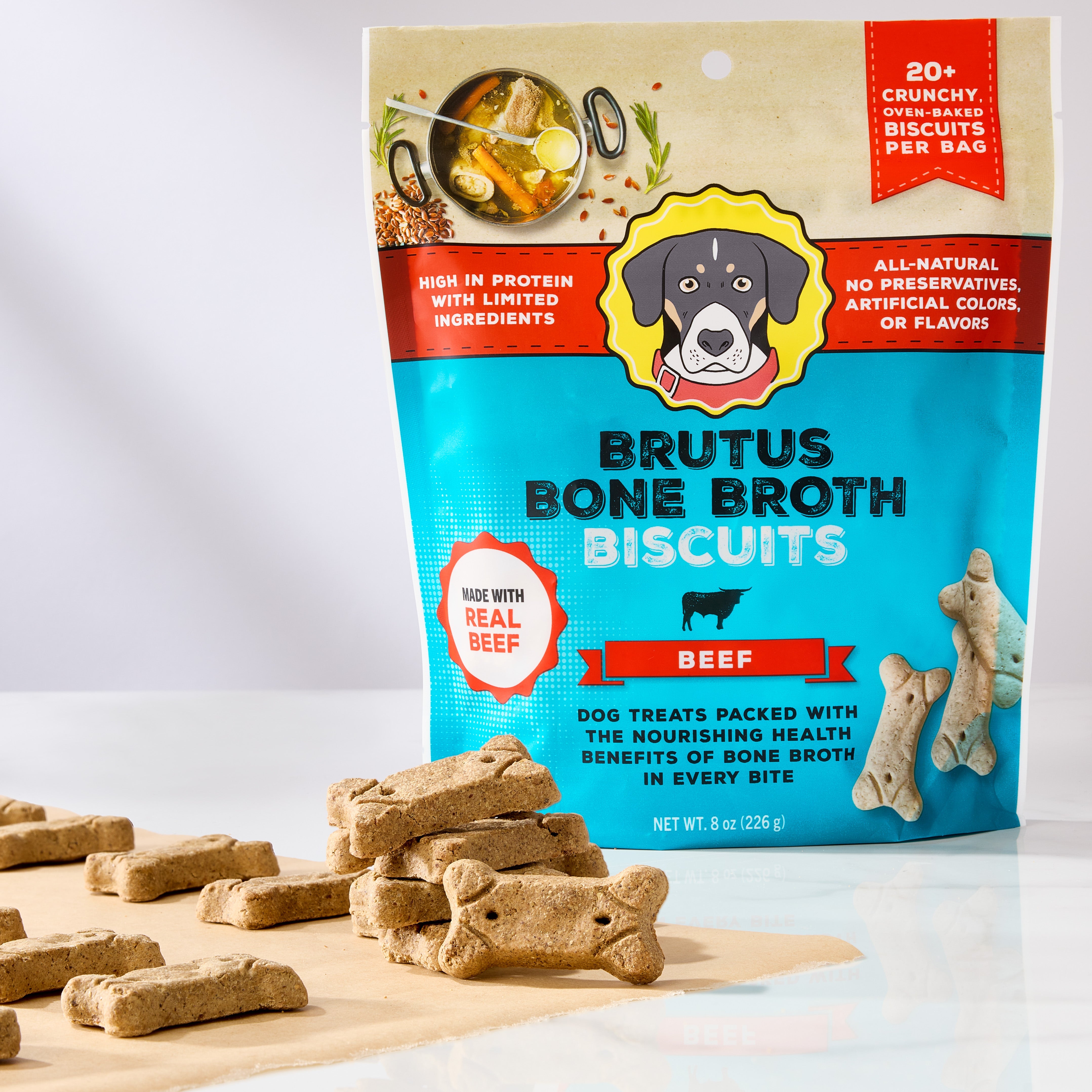 Natural High Protein Beef Broth Dog Biscuits
