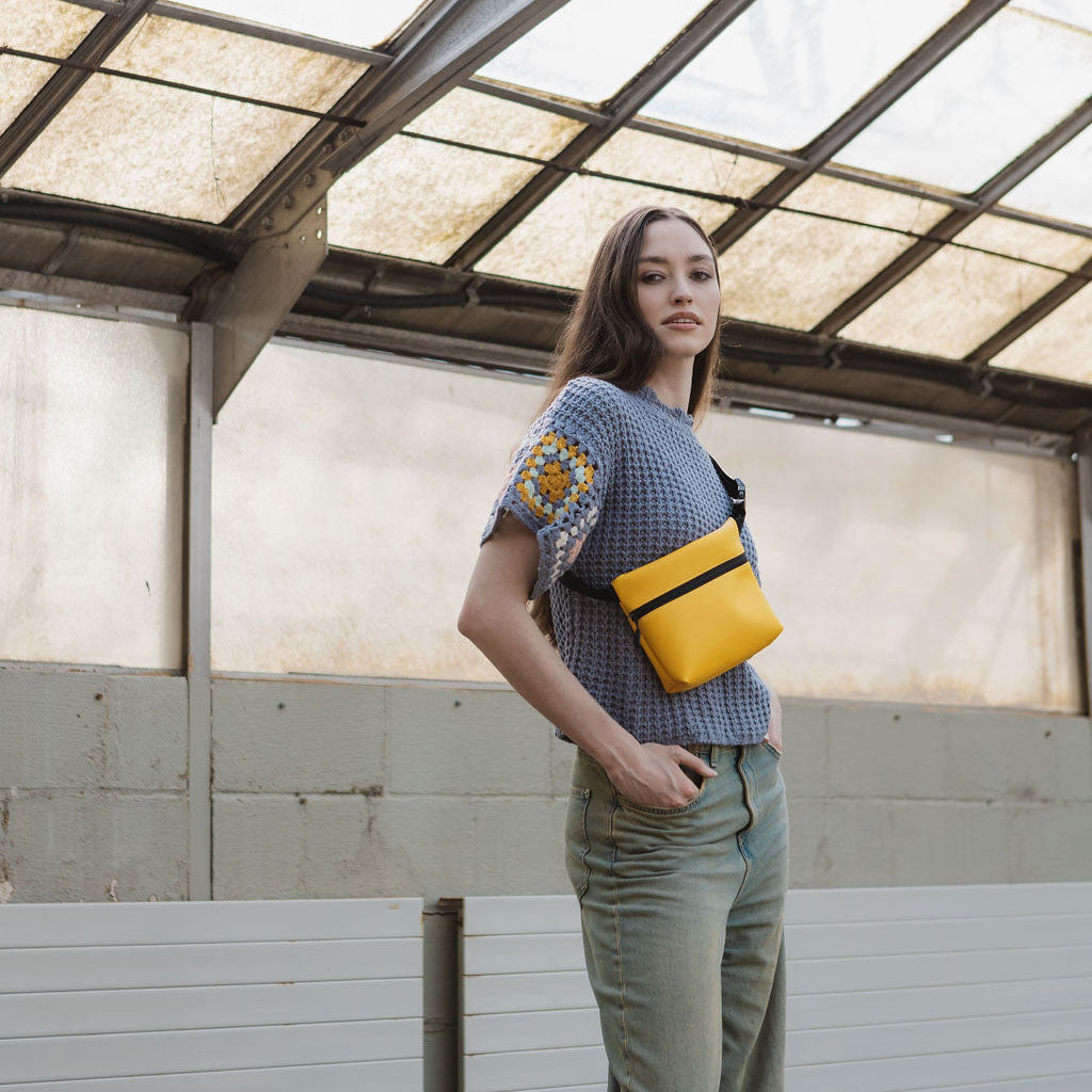 Vegan Leather Belt Bag, Fanny Pack - Green