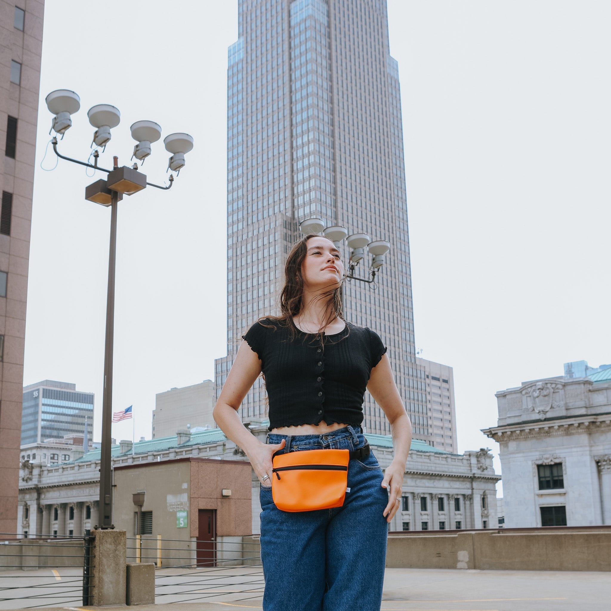 Vegan Leather Belt Bag, Fanny Pack - Camel
