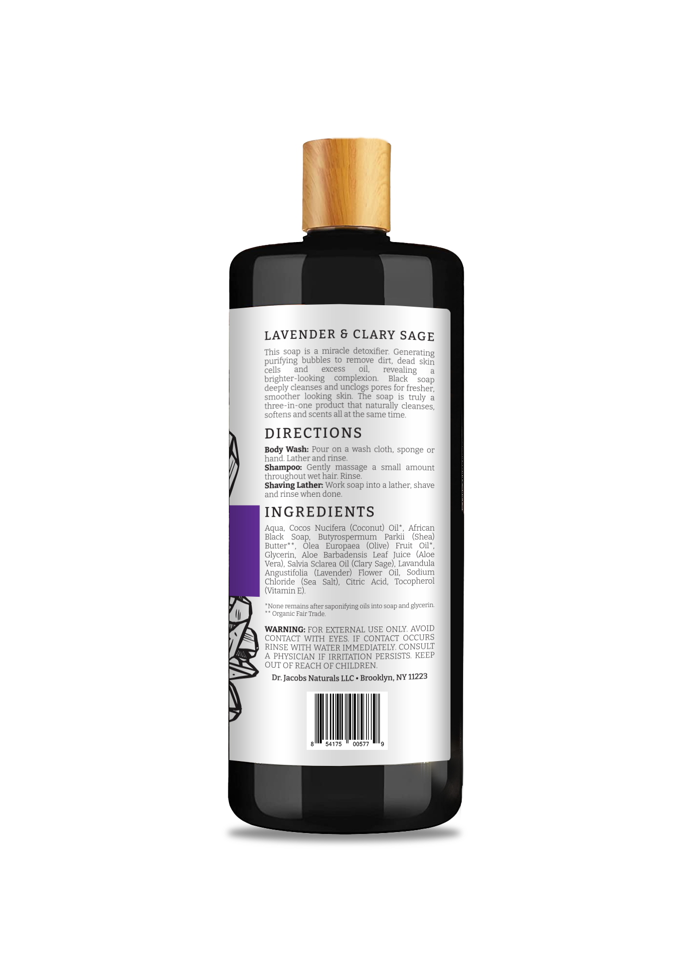 Black Soap Detoxifying Cleanser - Lavender & Sage