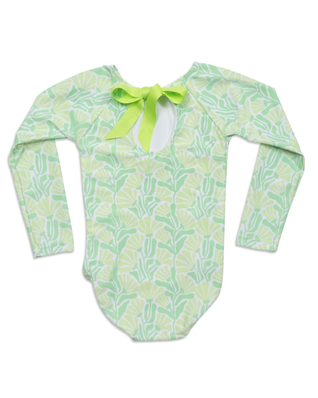 Girls Bloomin' Petals Long Sleeve Keyhole Swimsuit