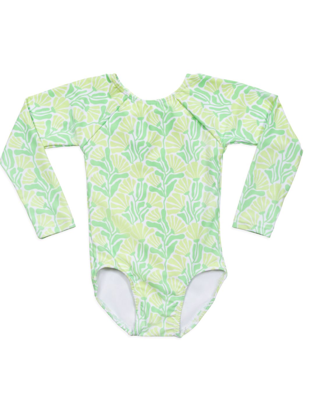 Girls Bloomin' Petals Long Sleeve Keyhole Swimsuit