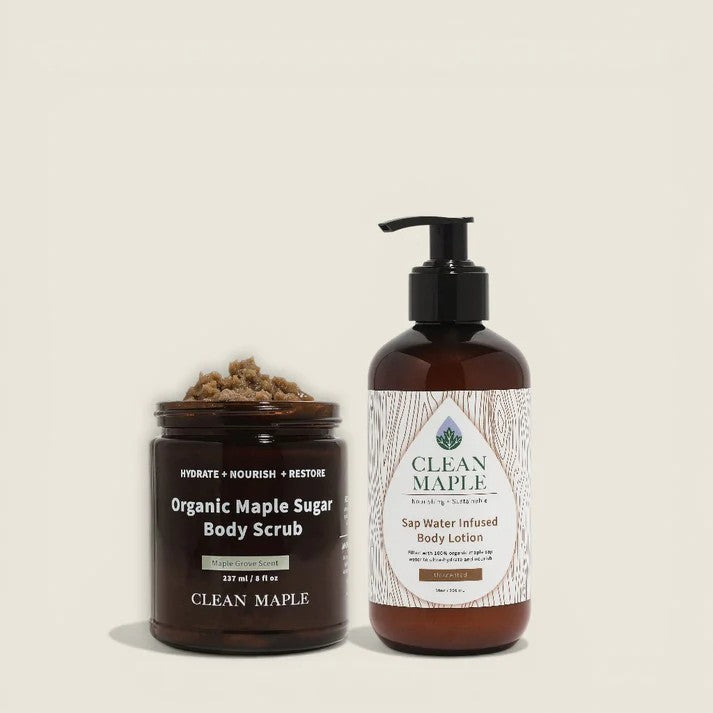 Maple Sugar Scrub & Sap Body Lotion Duo