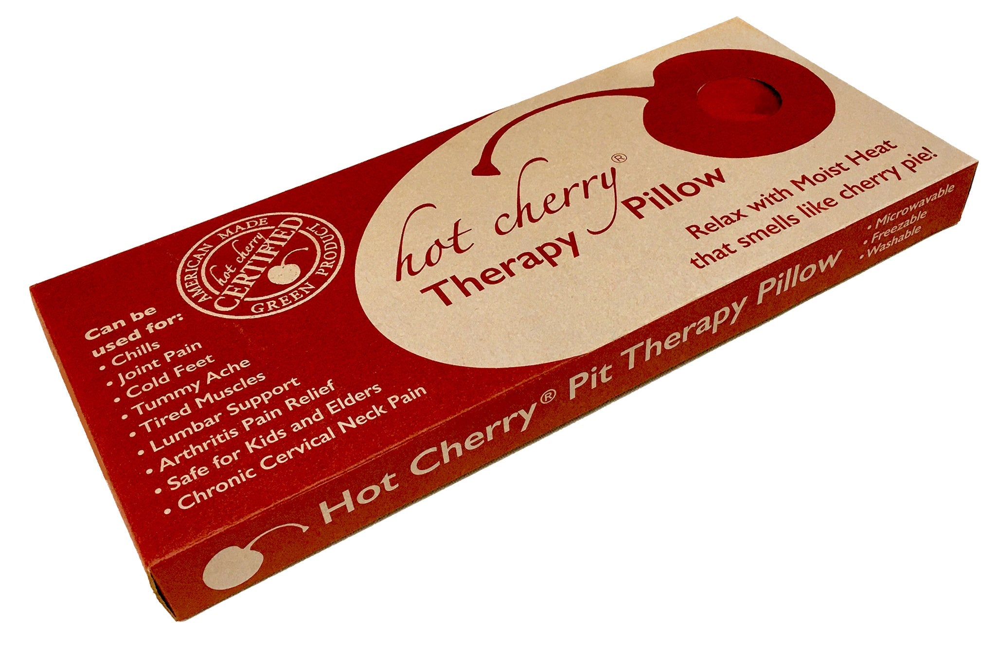 Hot Cherry Cervical Neck Pillow - Red Ultra-Suede