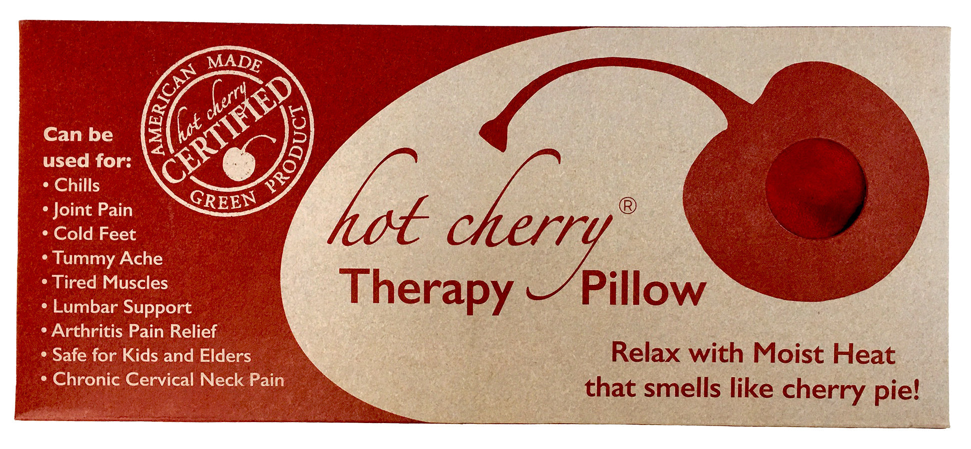 Hot Cherry Cervical Neck Pillow - Red Ultra-Suede