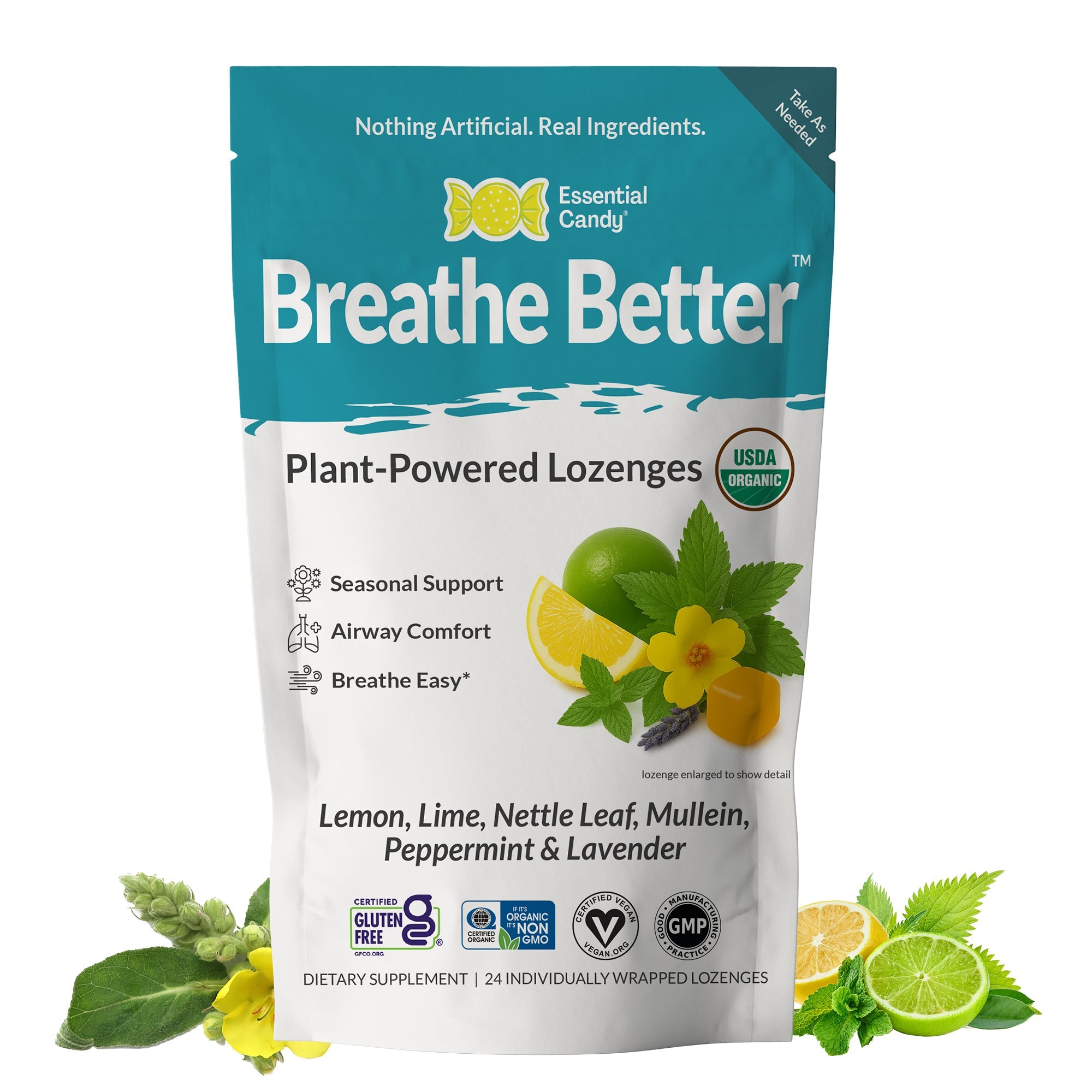 Breathe Better Botanical Lozenges - 24 Count