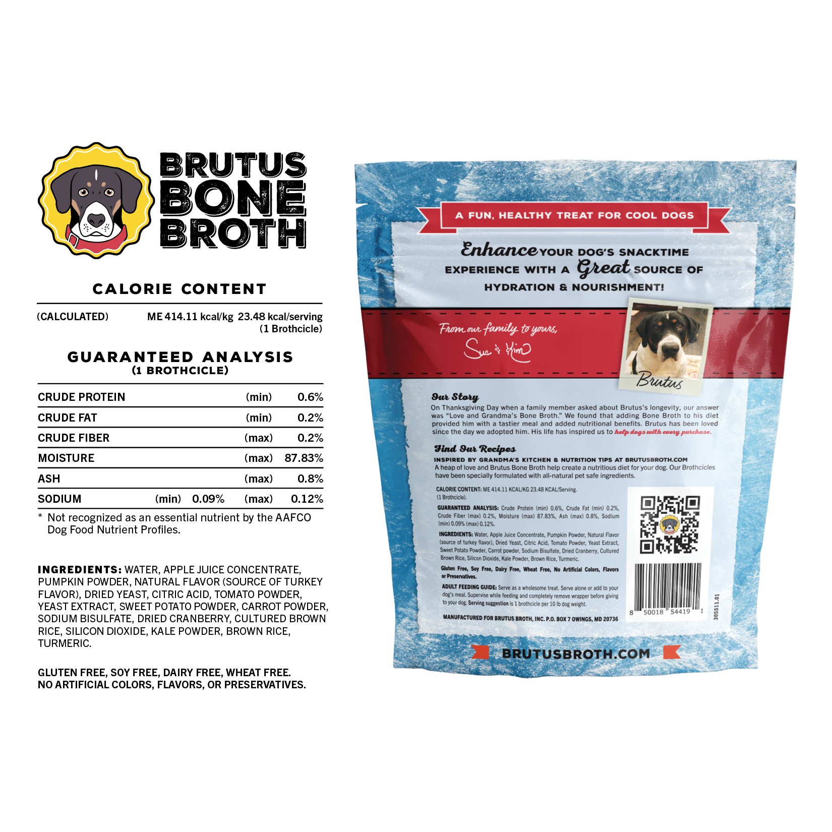 Natural Brutus Brothcicles Frozen Dog Treats - 6 Ct.