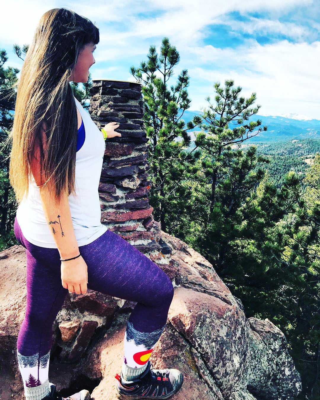 Eco-Friendly Burgundy Native Yoga Pants