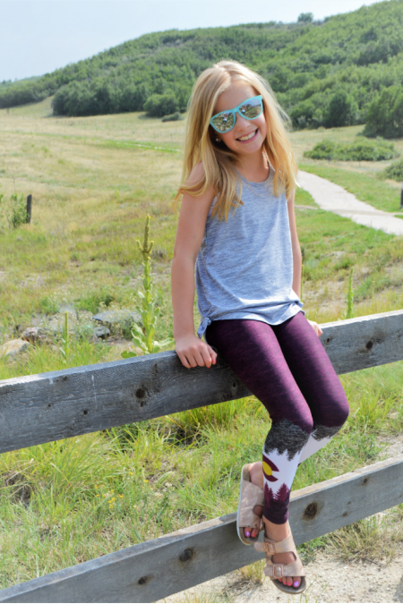 Kids Eco-Friendly Burgundy Native Yoga Pants