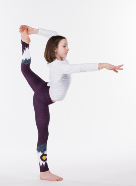 Kids Eco-Friendly Burgundy Native Yoga Pants