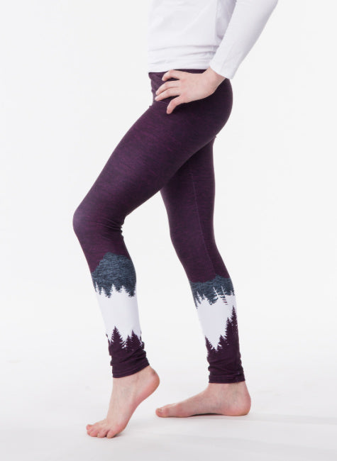 Kids Eco-Friendly Burgundy Native Yoga Pants