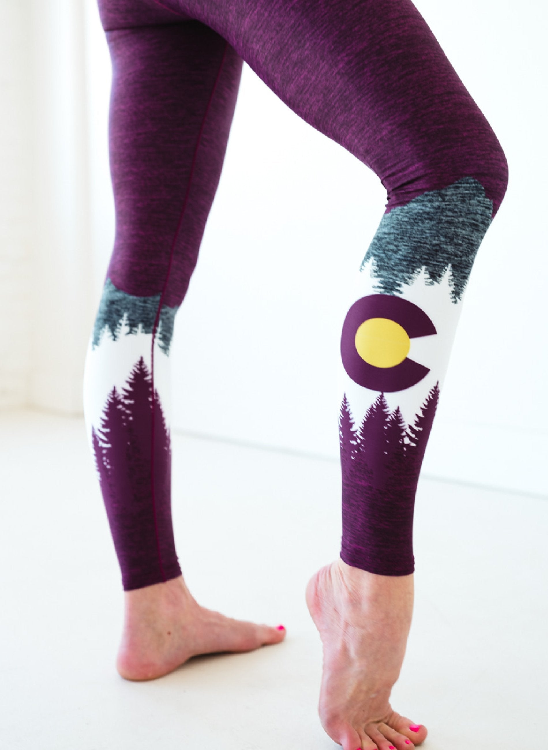 Eco-Friendly Burgundy Native Yoga Pants
