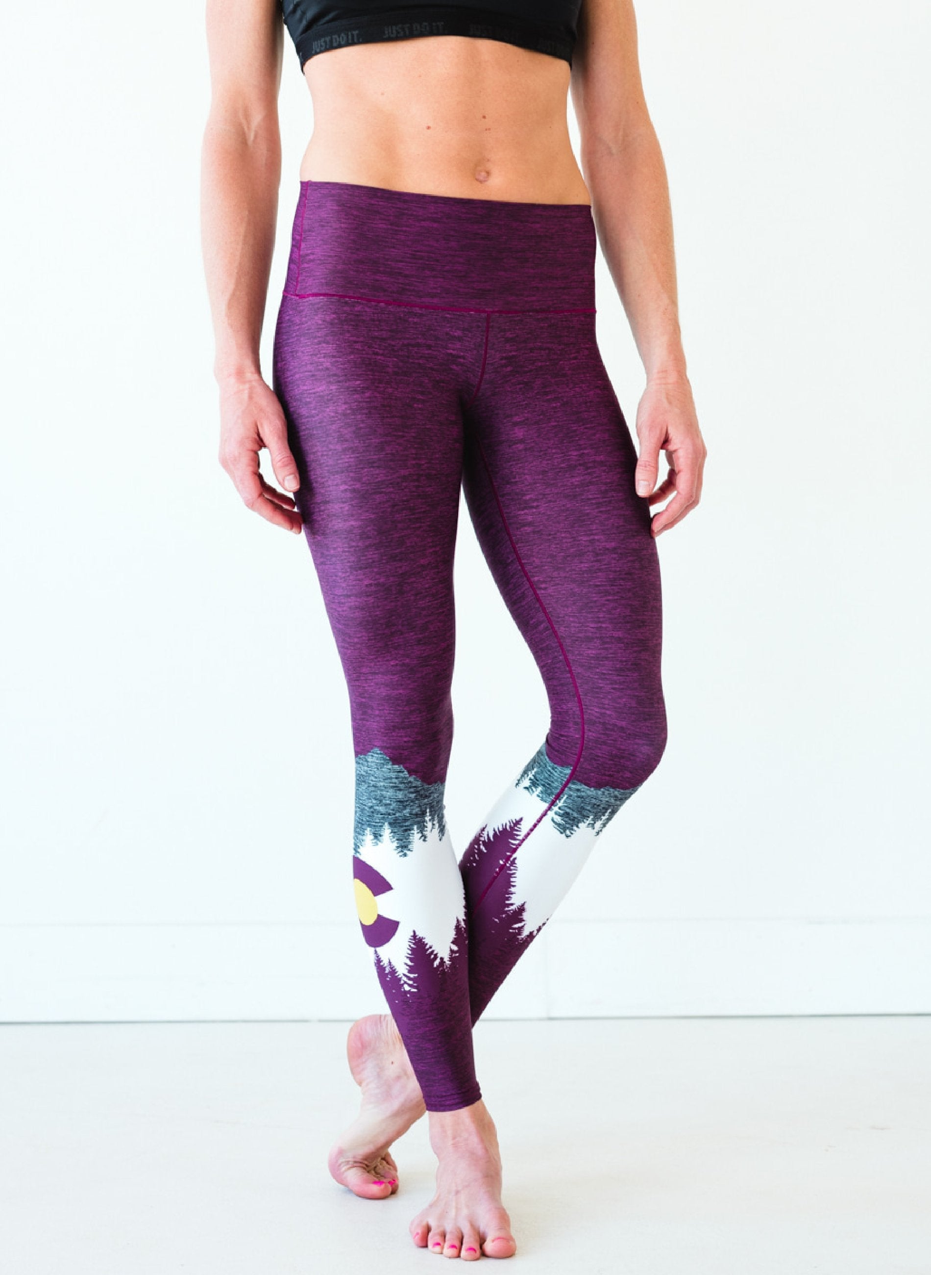 Eco-Friendly Burgundy Native Yoga Pants