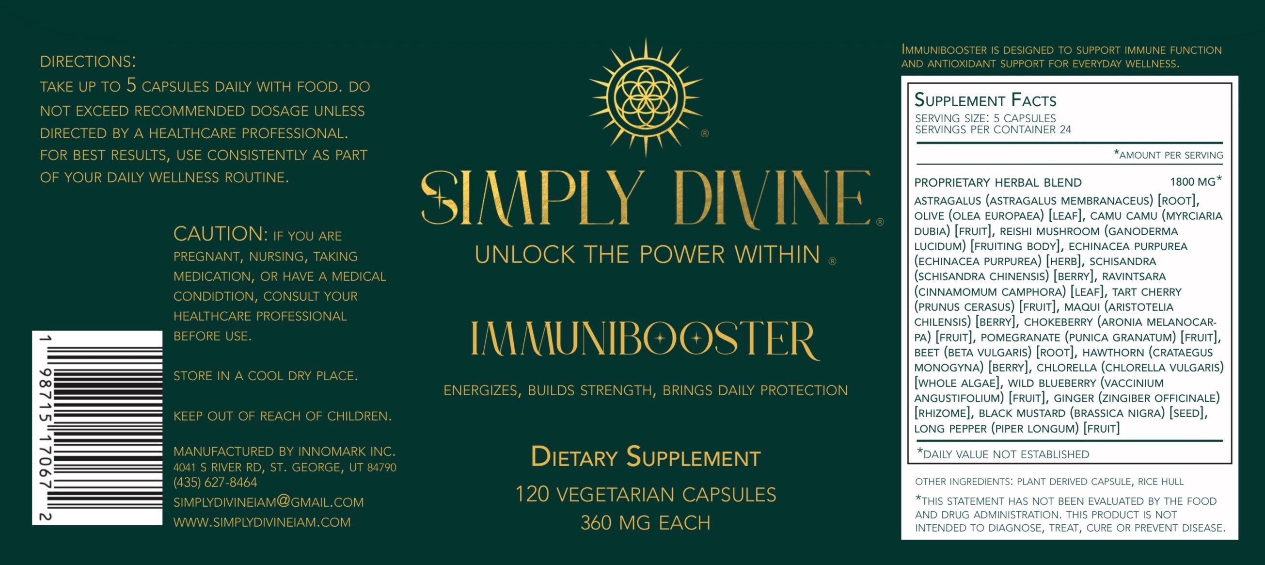 Immune Support Herbal Supplement - Immunibooster