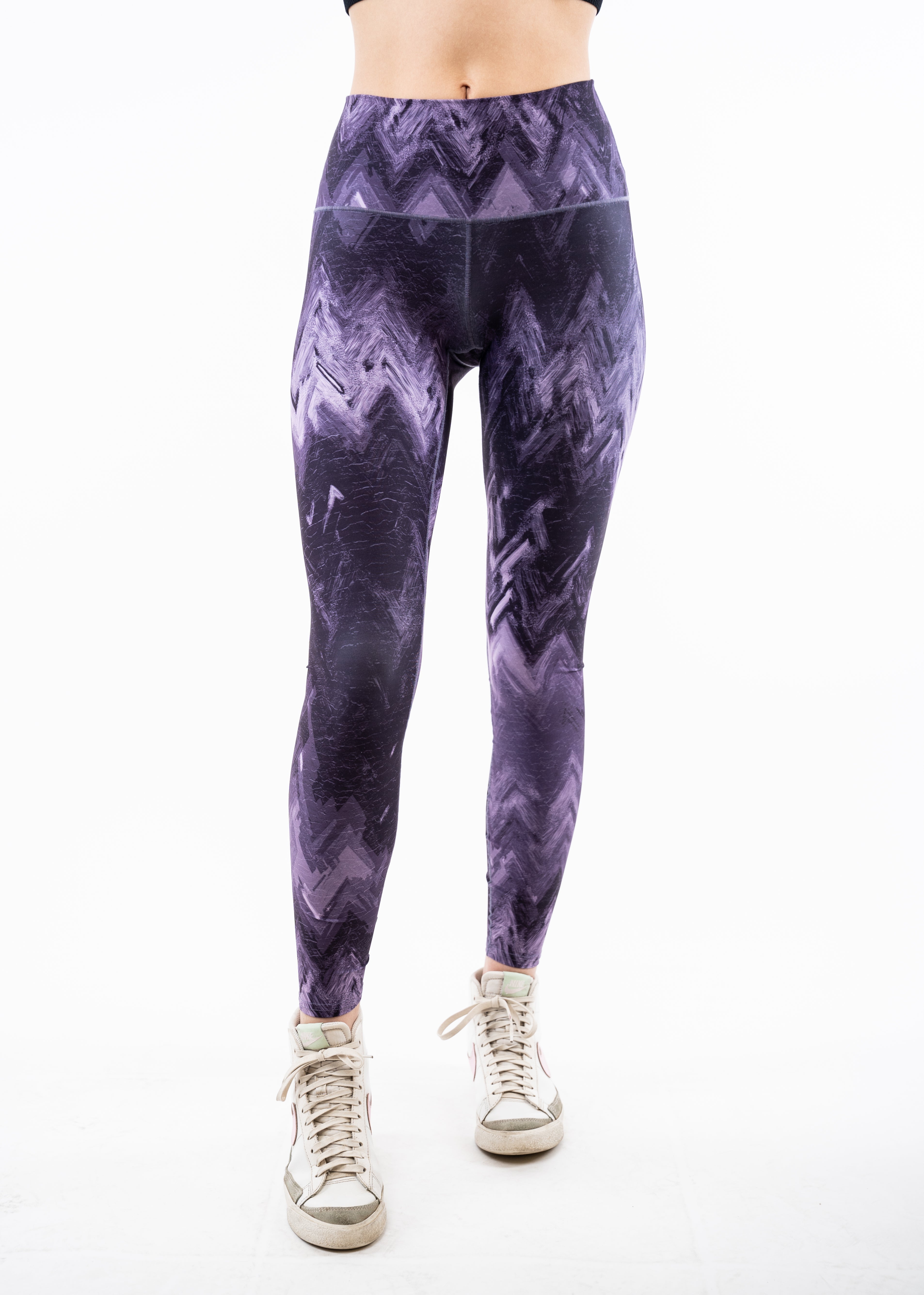 Eco-Friendly Purple Wave Yoga Pants