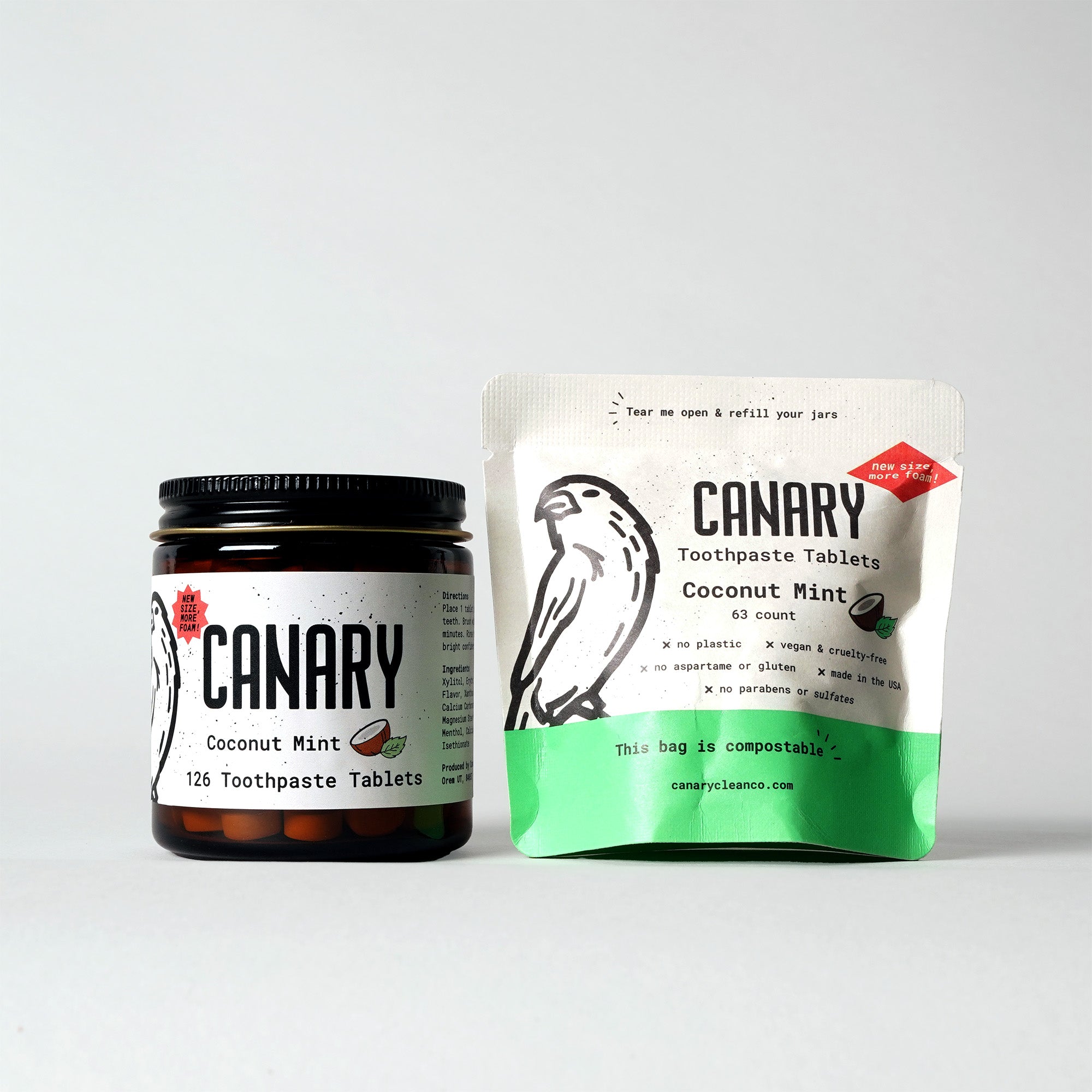 Plastic-Free Coconut Mint Toothpaste Tablets