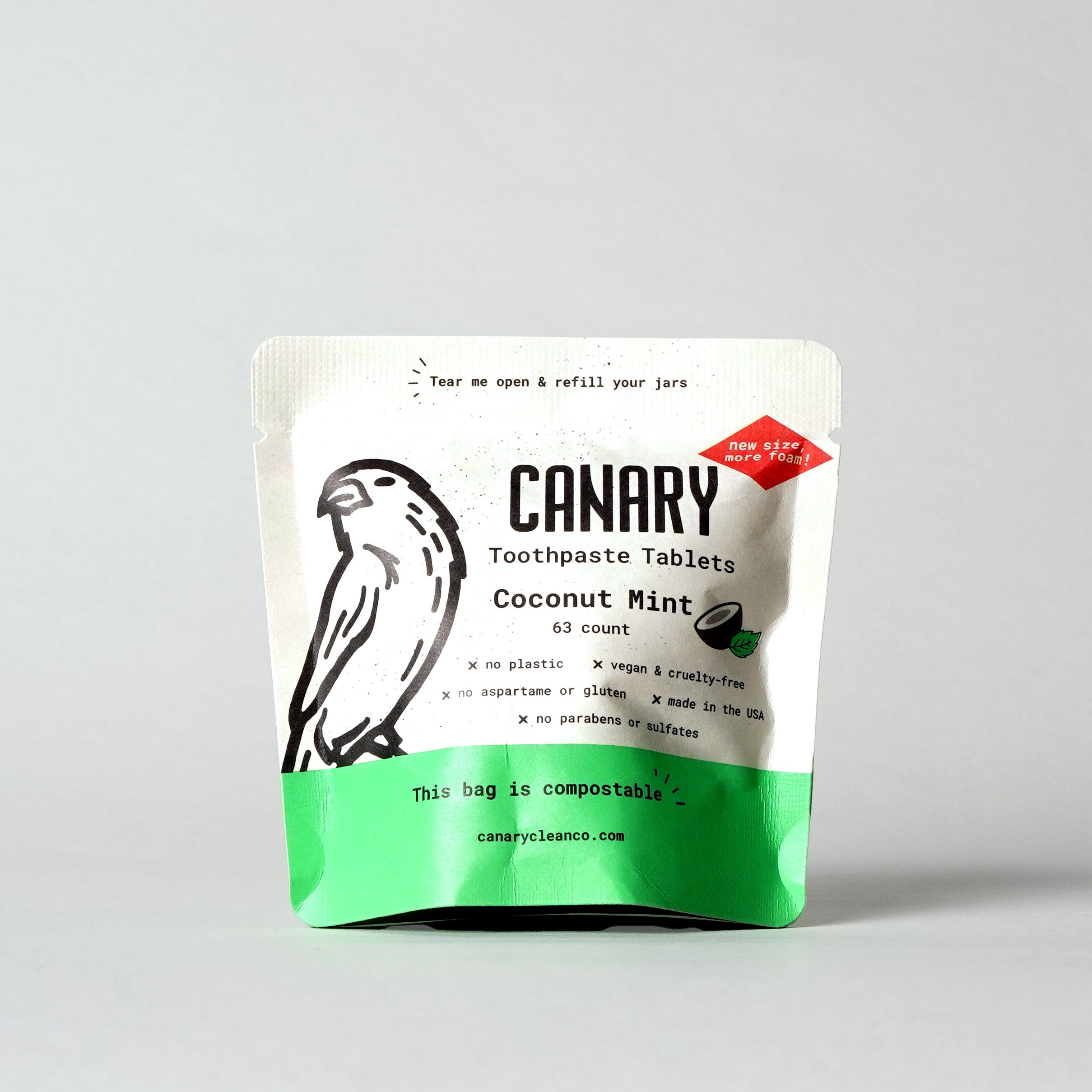 Plastic-Free Coconut Mint Toothpaste Tablets