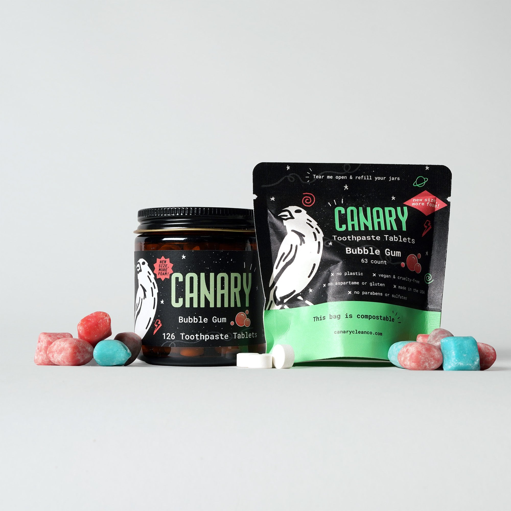Eco-Friendly Toothpaste Tablets - Bubble Gum