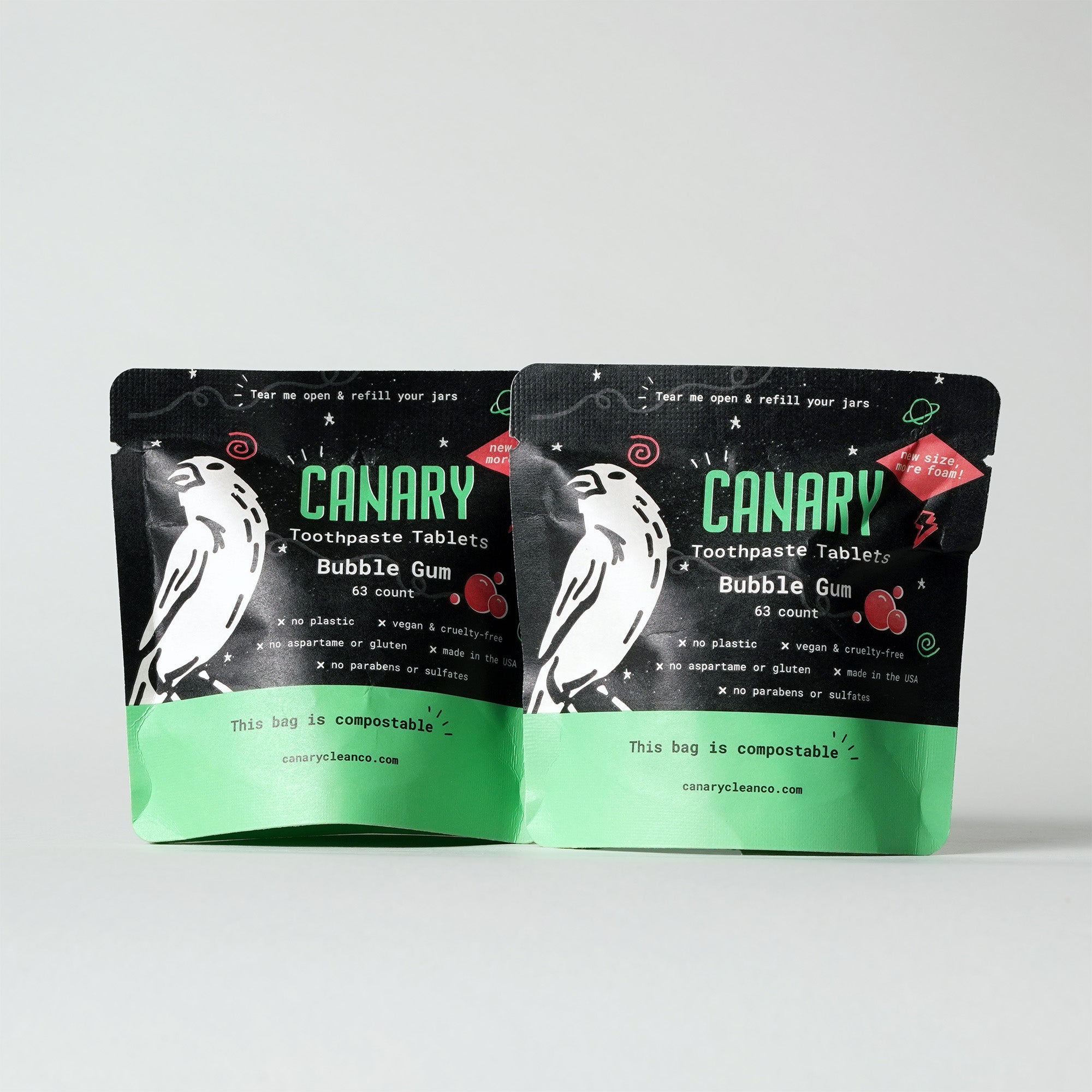 Eco-Friendly Toothpaste Tablets - Bubble Gum