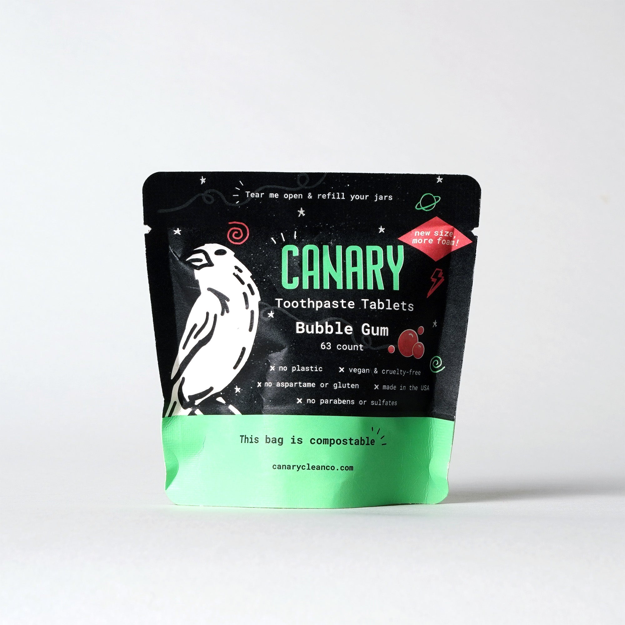 Eco-Friendly Toothpaste Tablets - Bubble Gum