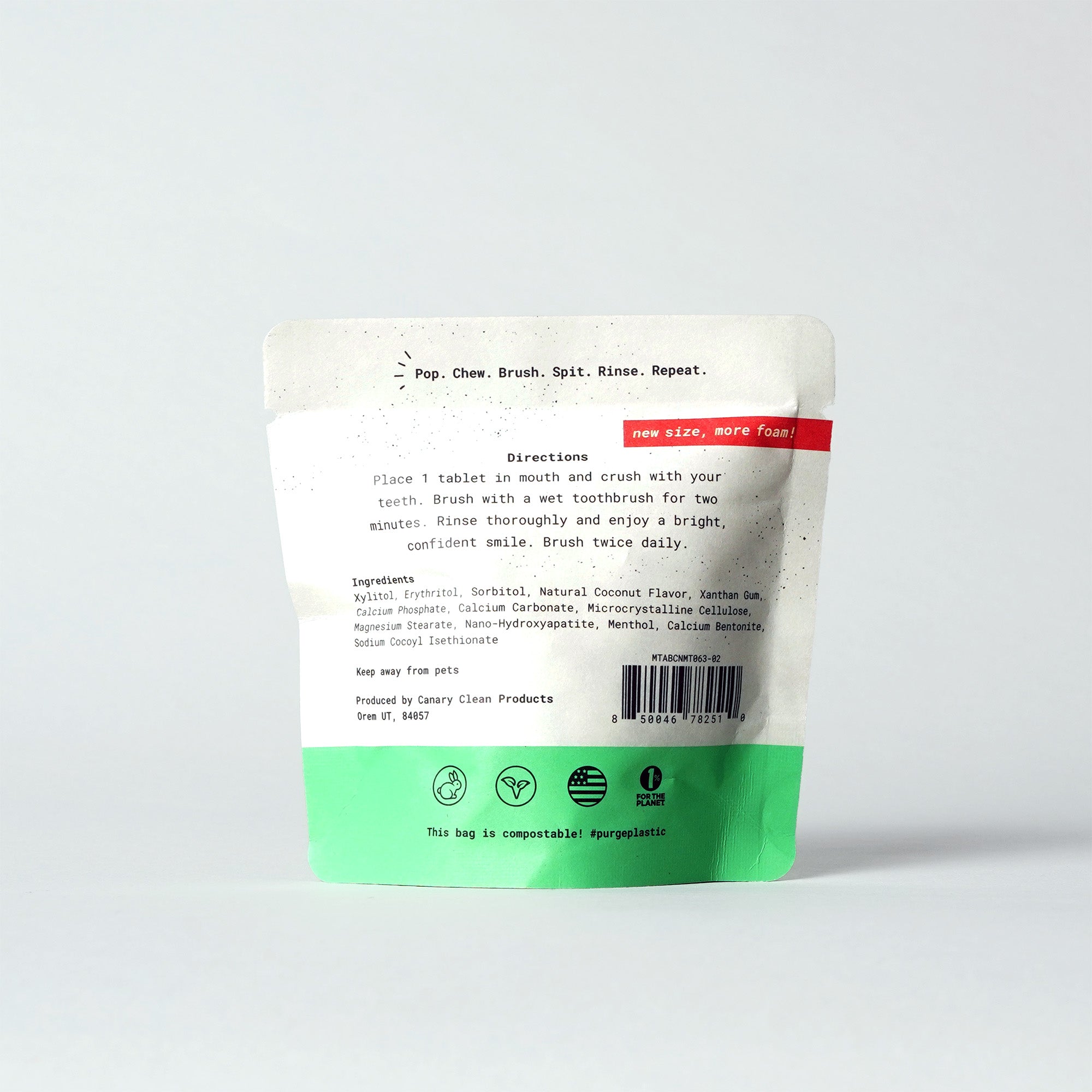 Plastic-Free Coconut Mint Toothpaste Tablets