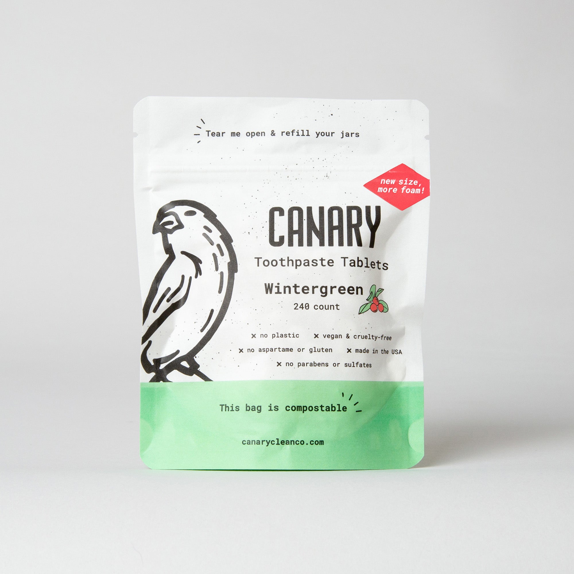 Eco-Friendly Toothpaste Tablets - Wintergreen