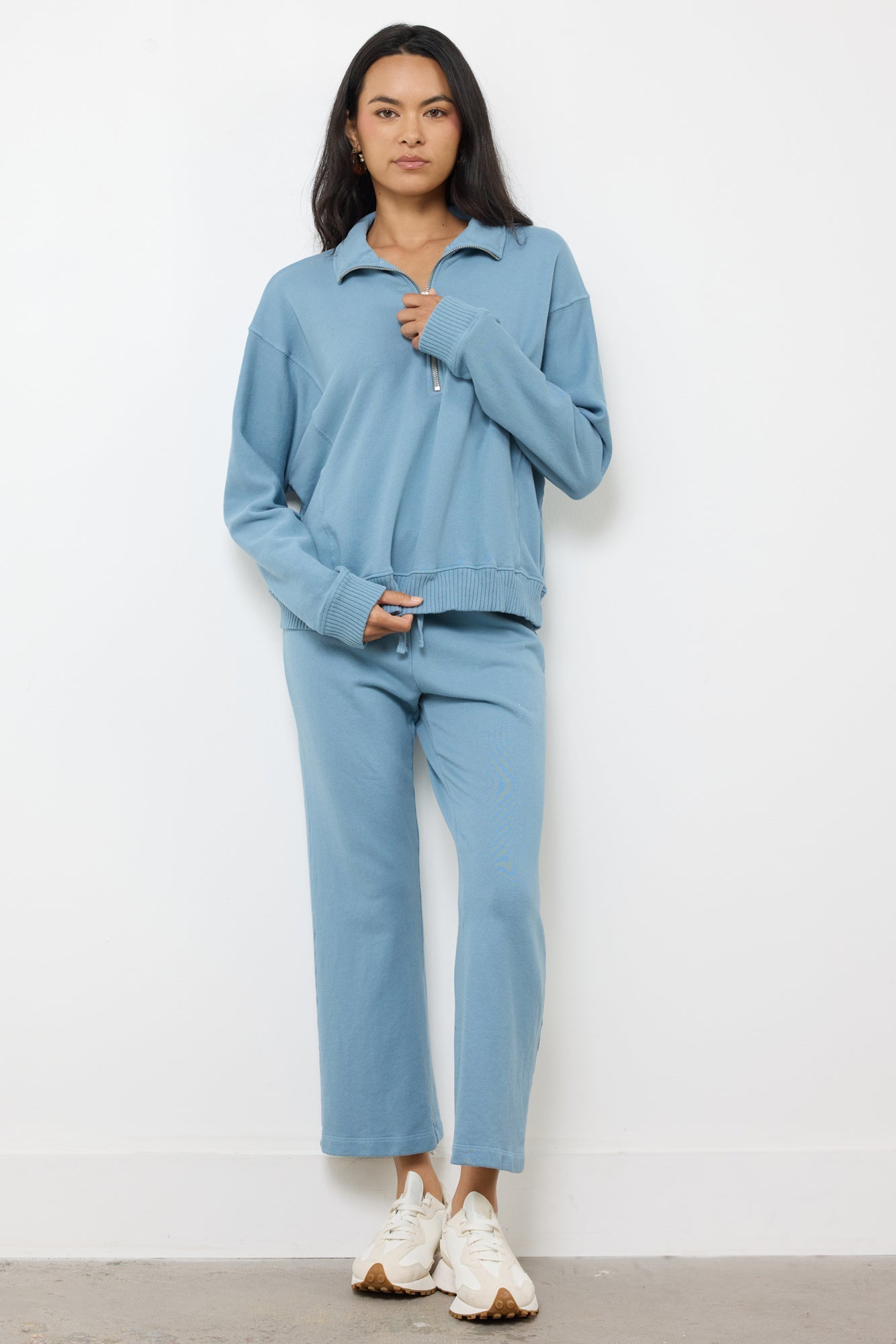Half Zip Hoodie - Cotton French Terry