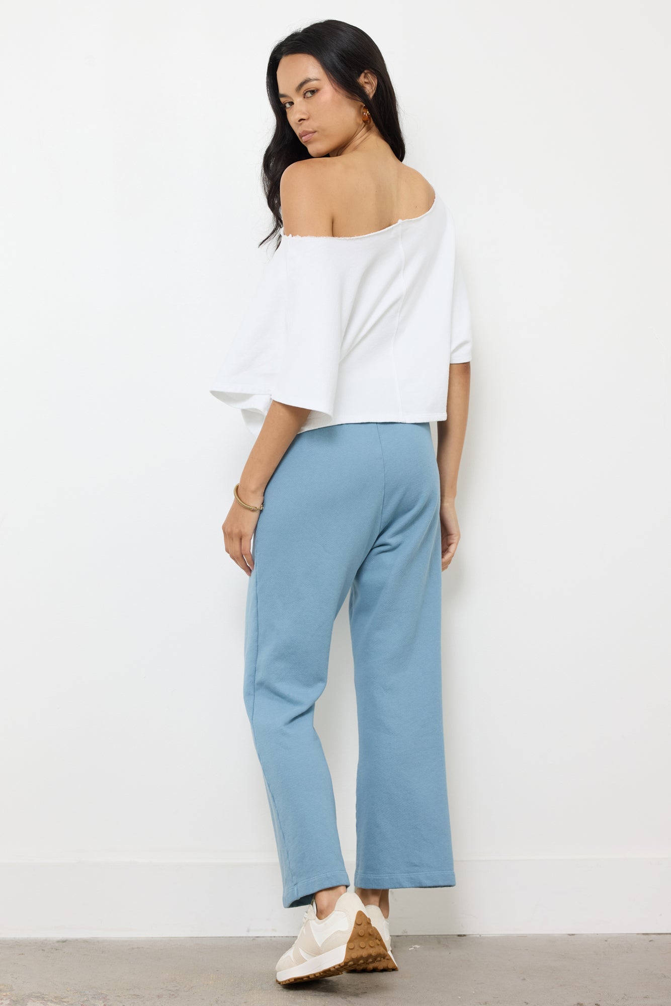 French Terry Off the Shoulder Cotton Top