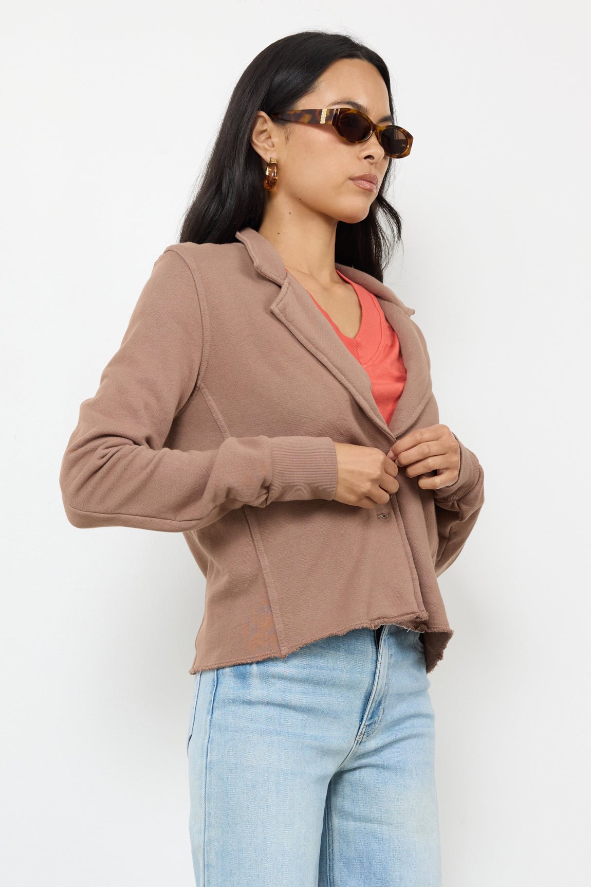 Knit Blazer - Cotton French Terry