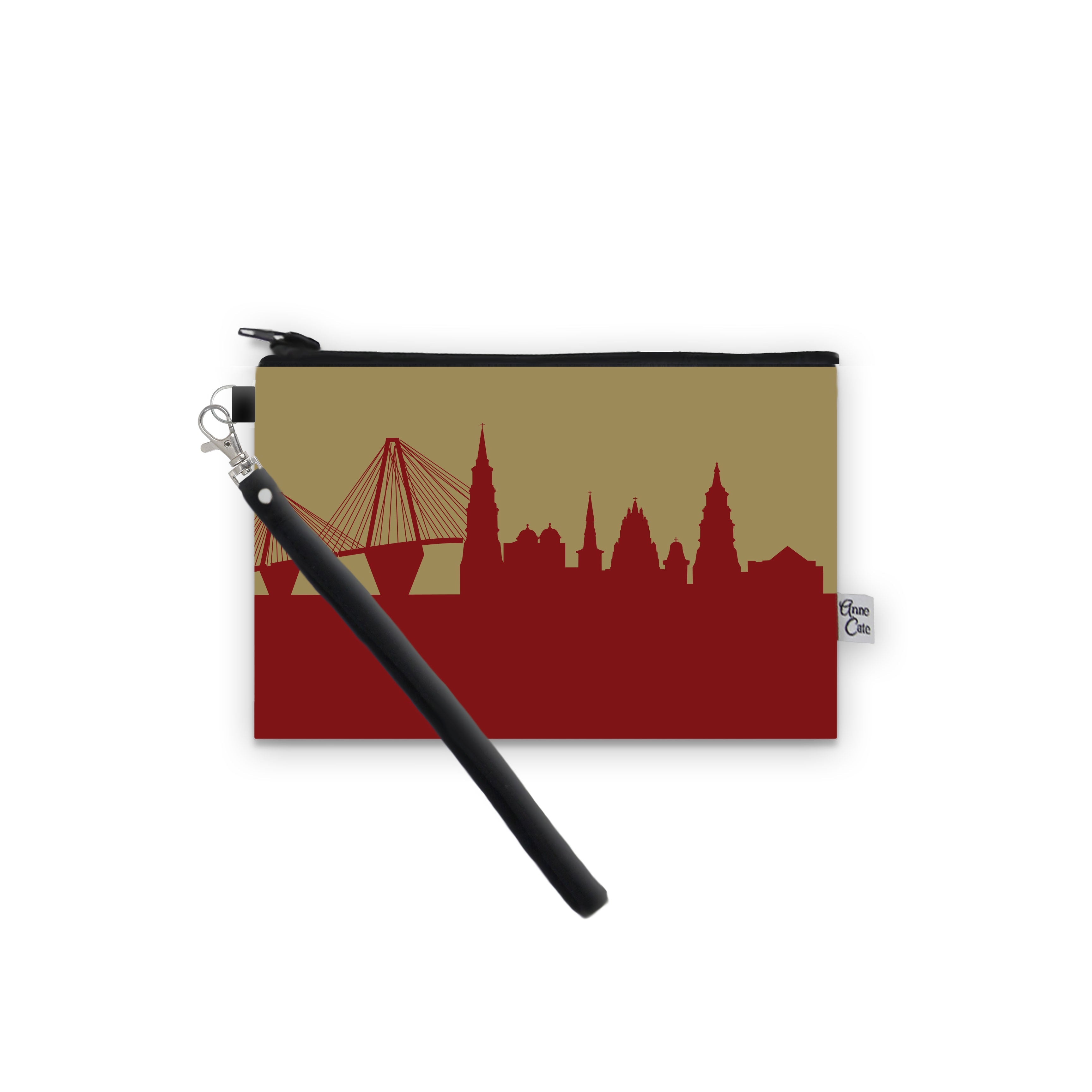 Collegiate Football Stadium Skyline Game Day Wristlet
