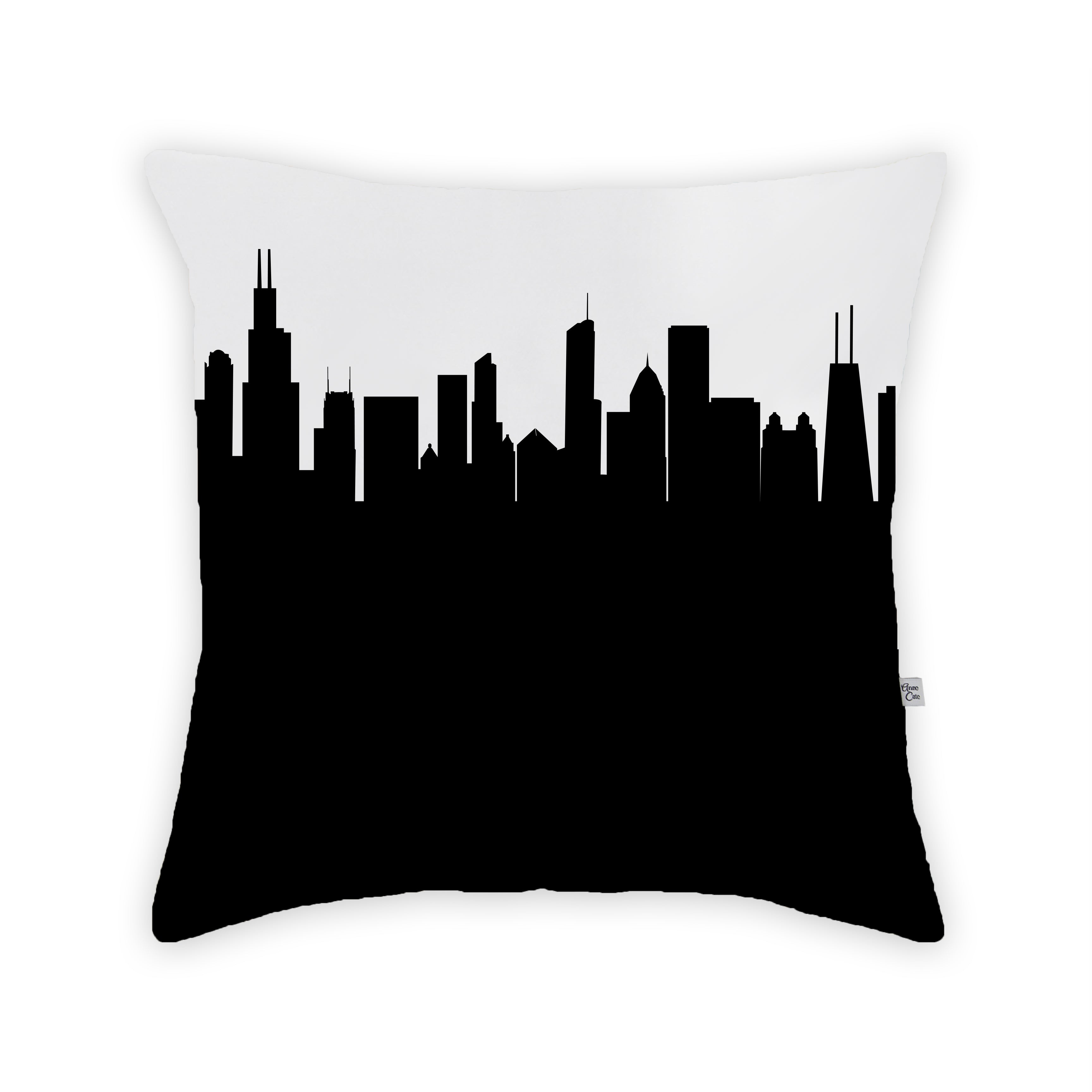 Skyline City Charm 16" by 16" Throw Pillow - Choose Your City