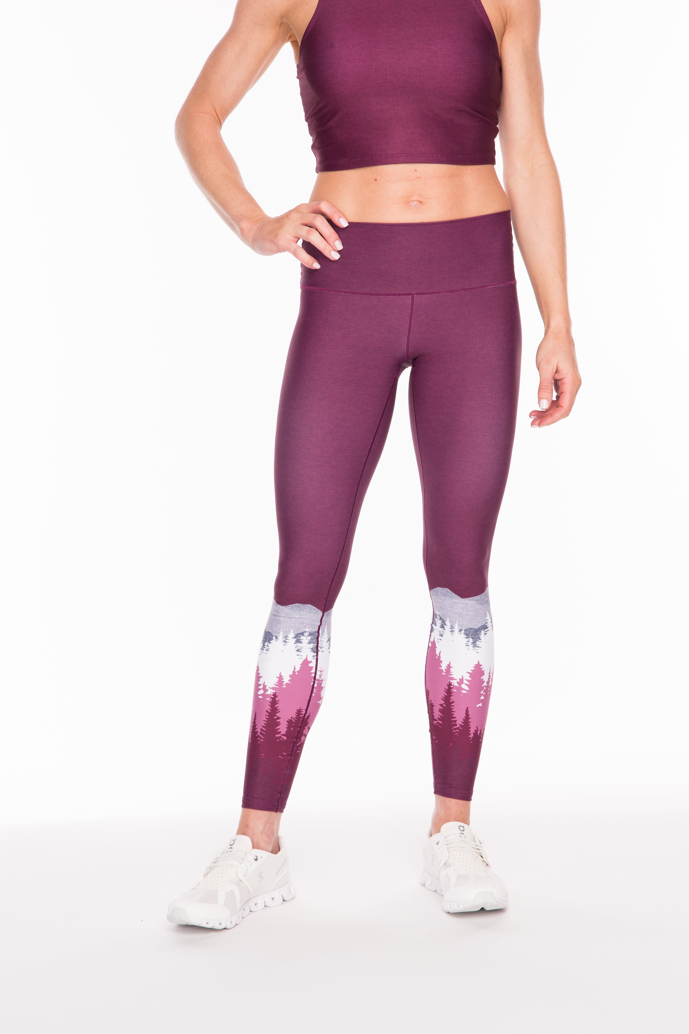 Eco-Friendly Summit Yoga Pants - Burgundy