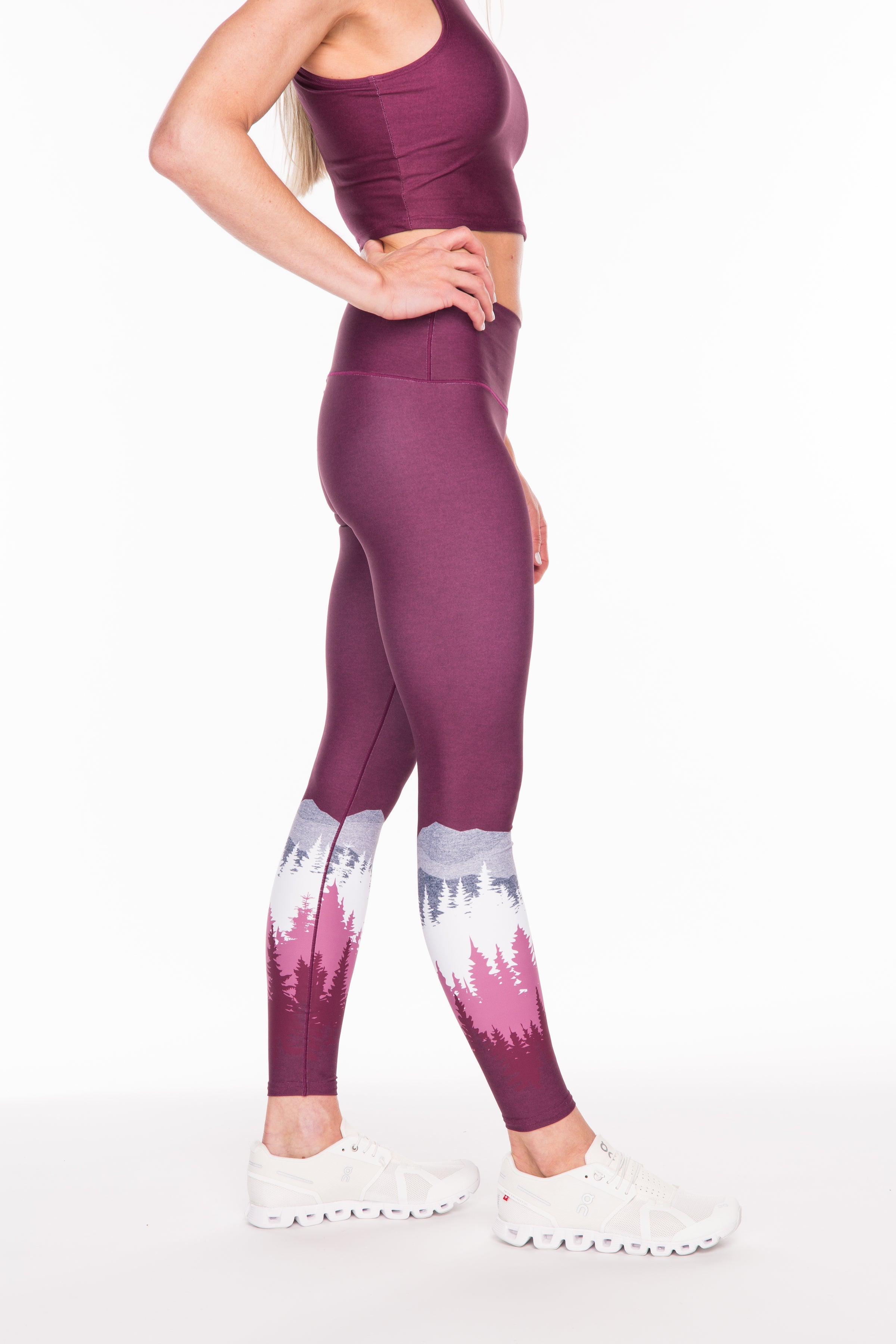 Eco-Friendly Summit Yoga Pants - Burgundy