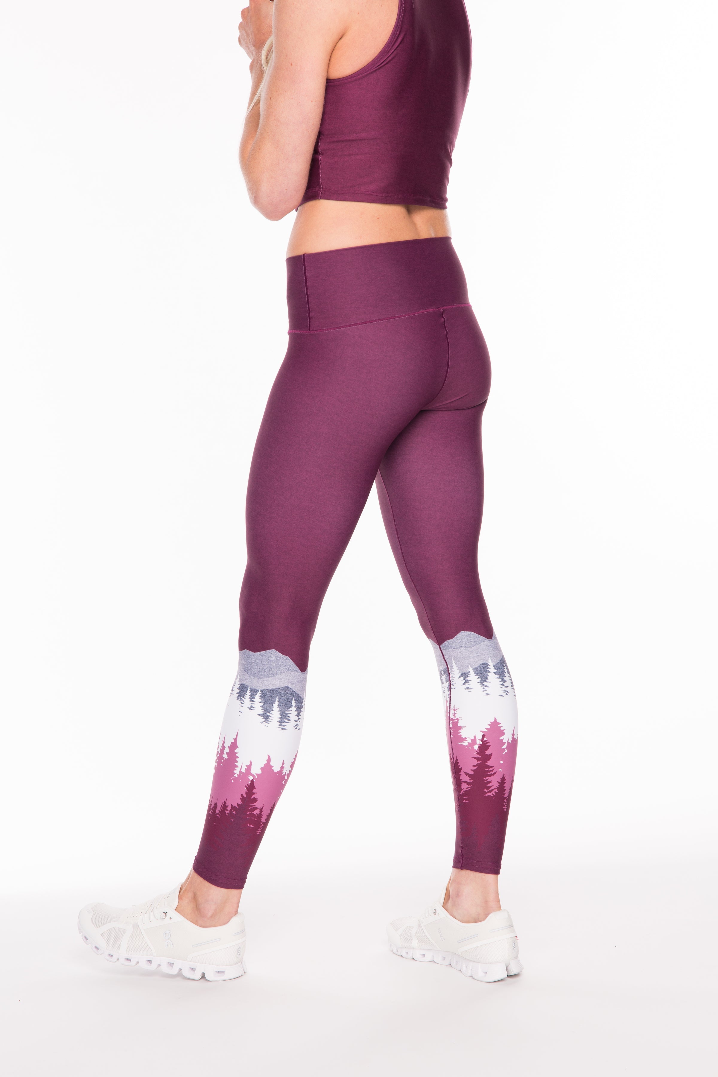 Eco-Friendly Summit Yoga Pants - Burgundy