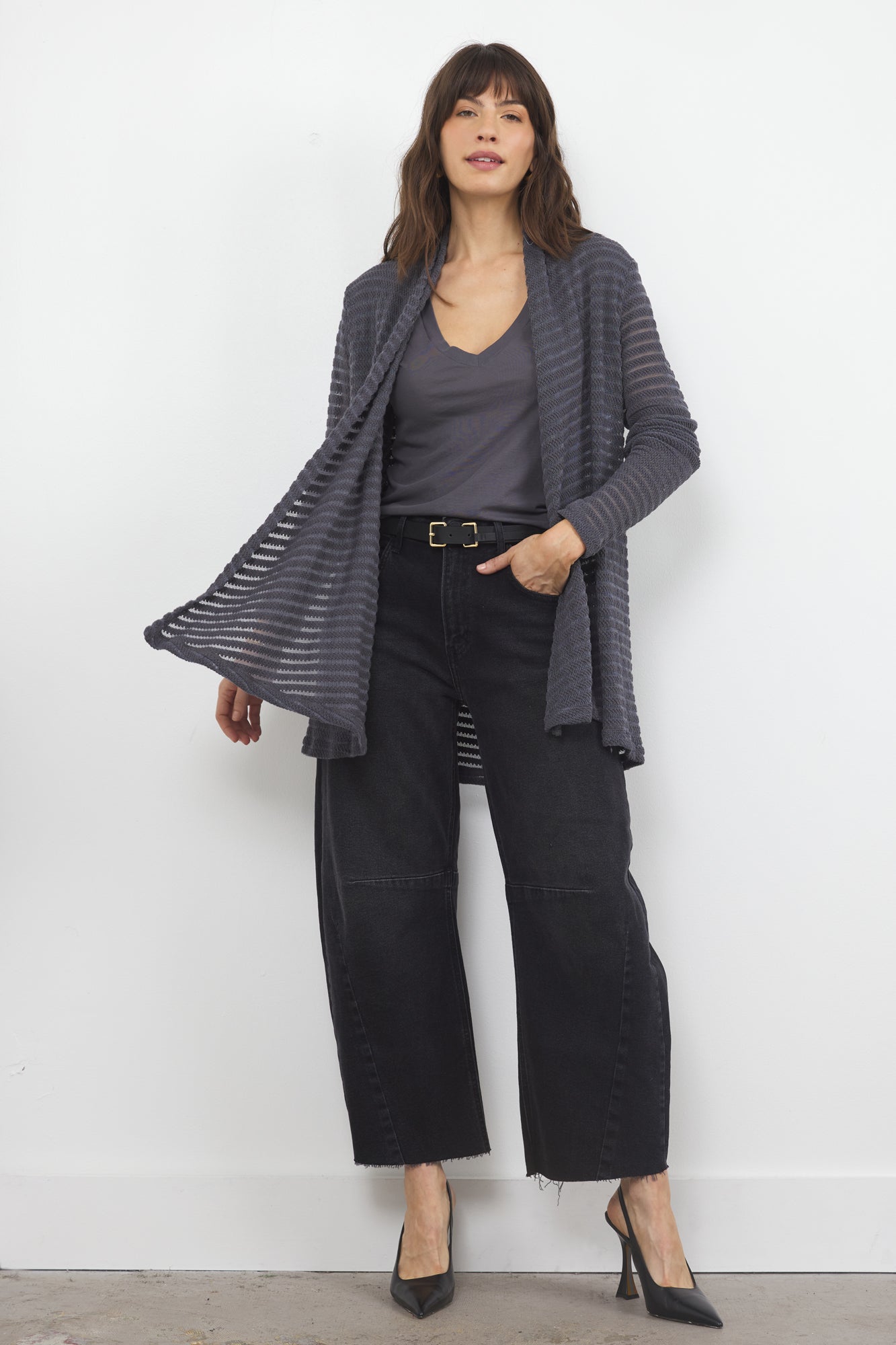 Iris Sheer Stripe Cardigan