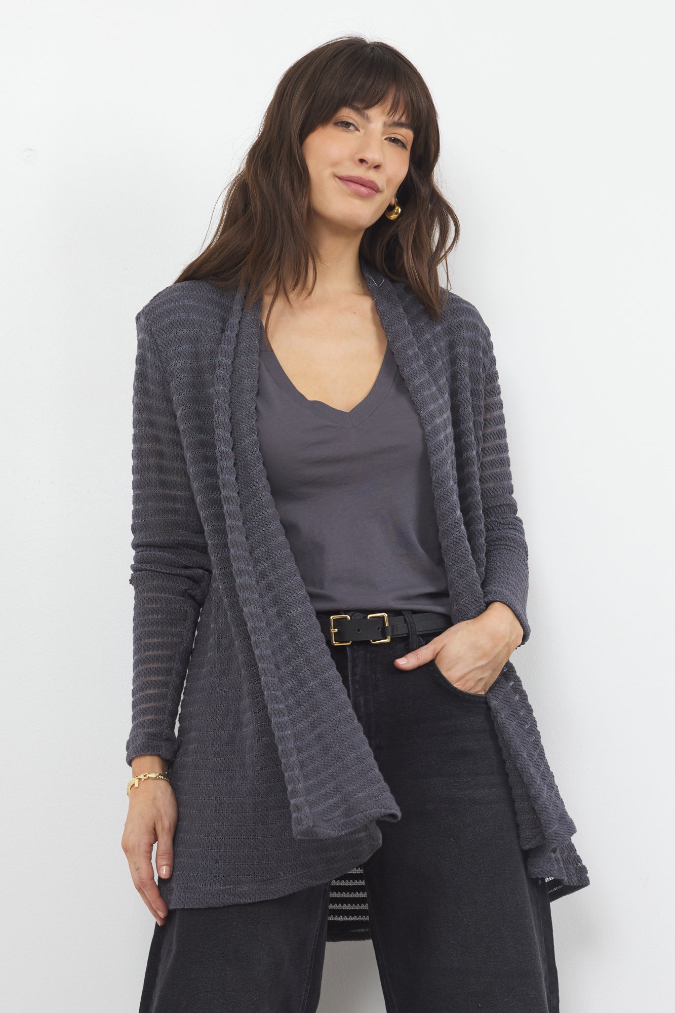 Iris Sheer Stripe Cardigan