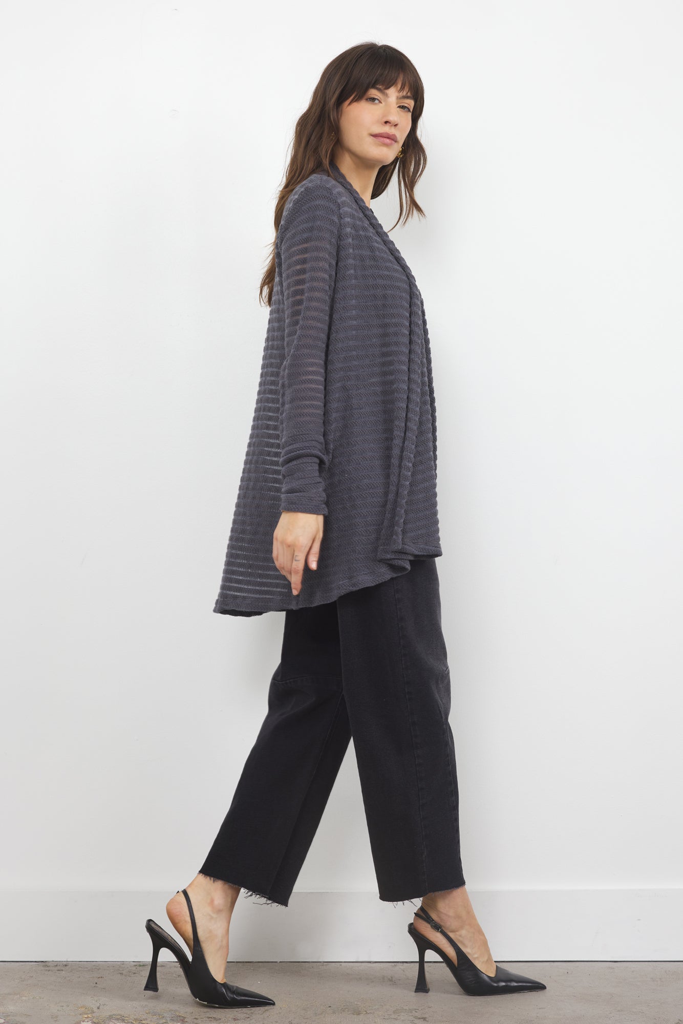 Iris Sheer Stripe Cardigan