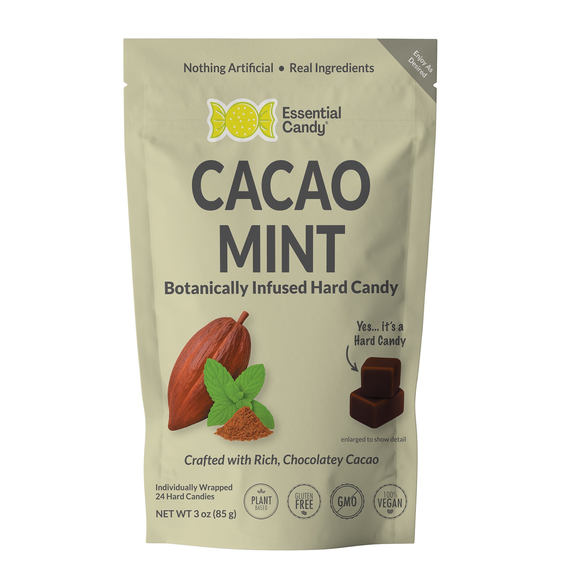Cacao Mint™ Botanical Lozenges – Rich & Chocolatey Coolness – Organic Cacao & Peppermint – Gluten-Free, Non-GMO, Vegan