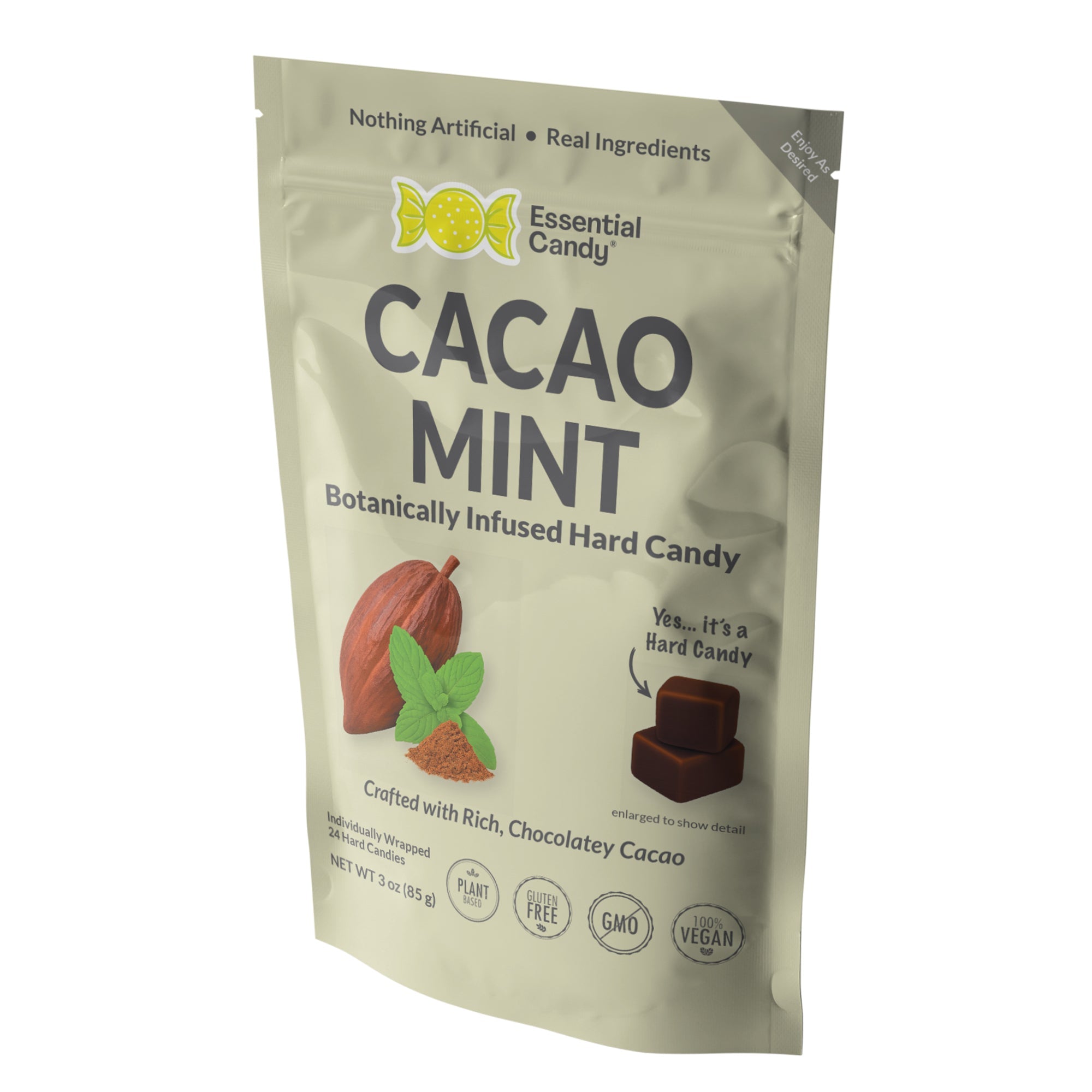 Cacao Mint™ Botanical Lozenges – Rich & Chocolatey Coolness – Organic Cacao & Peppermint – Gluten-Free, Non-GMO, Vegan