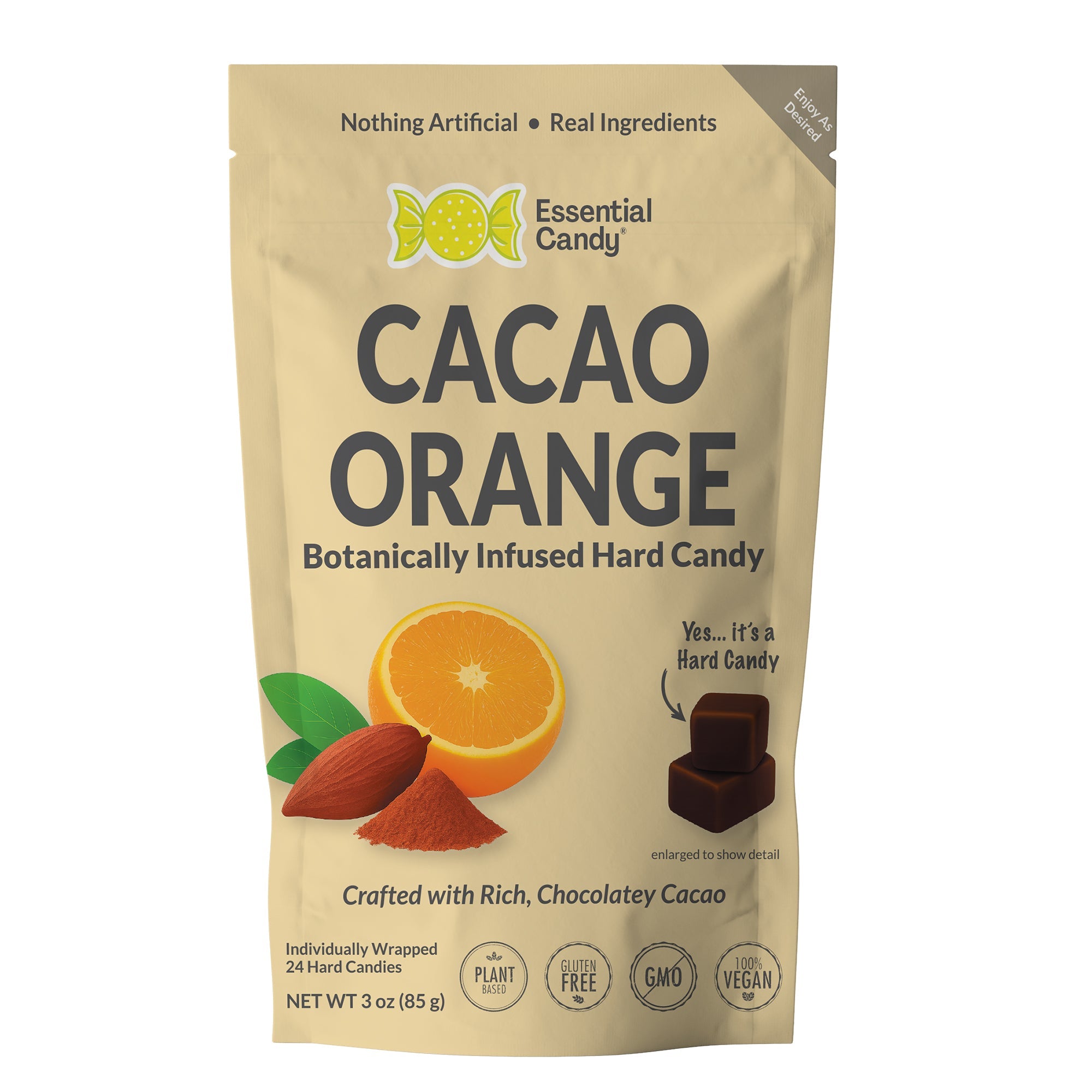 Cacao Orange™ Botanical Lozenges – Rich & Chocolatey Citrus – Organic Cacao & Orange – Gluten‑Free, Non‑GMO, Vegan