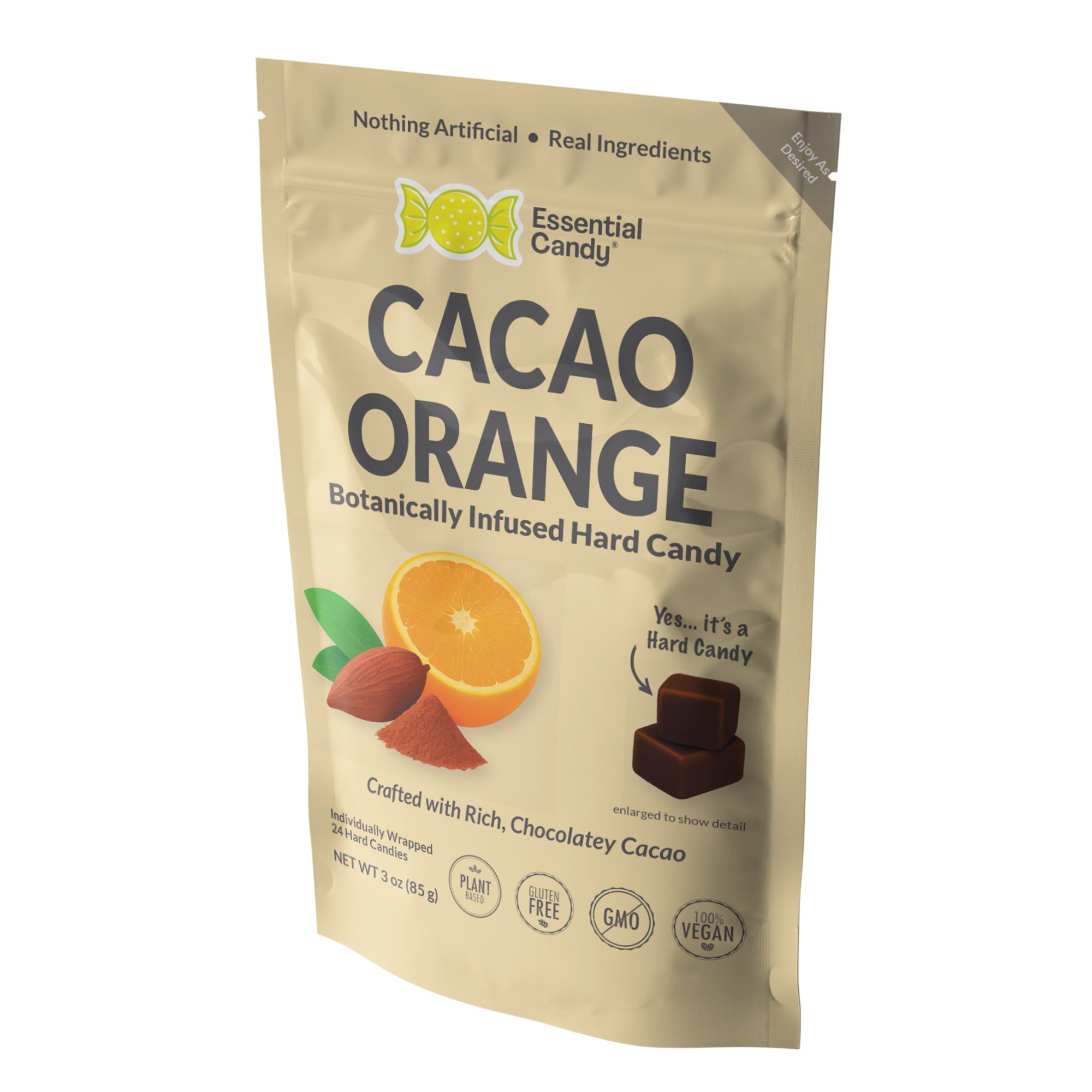 Cacao Orange™ Botanical Lozenges – Rich & Chocolatey Citrus – Organic Cacao & Orange – Gluten‑Free, Non‑GMO, Vegan