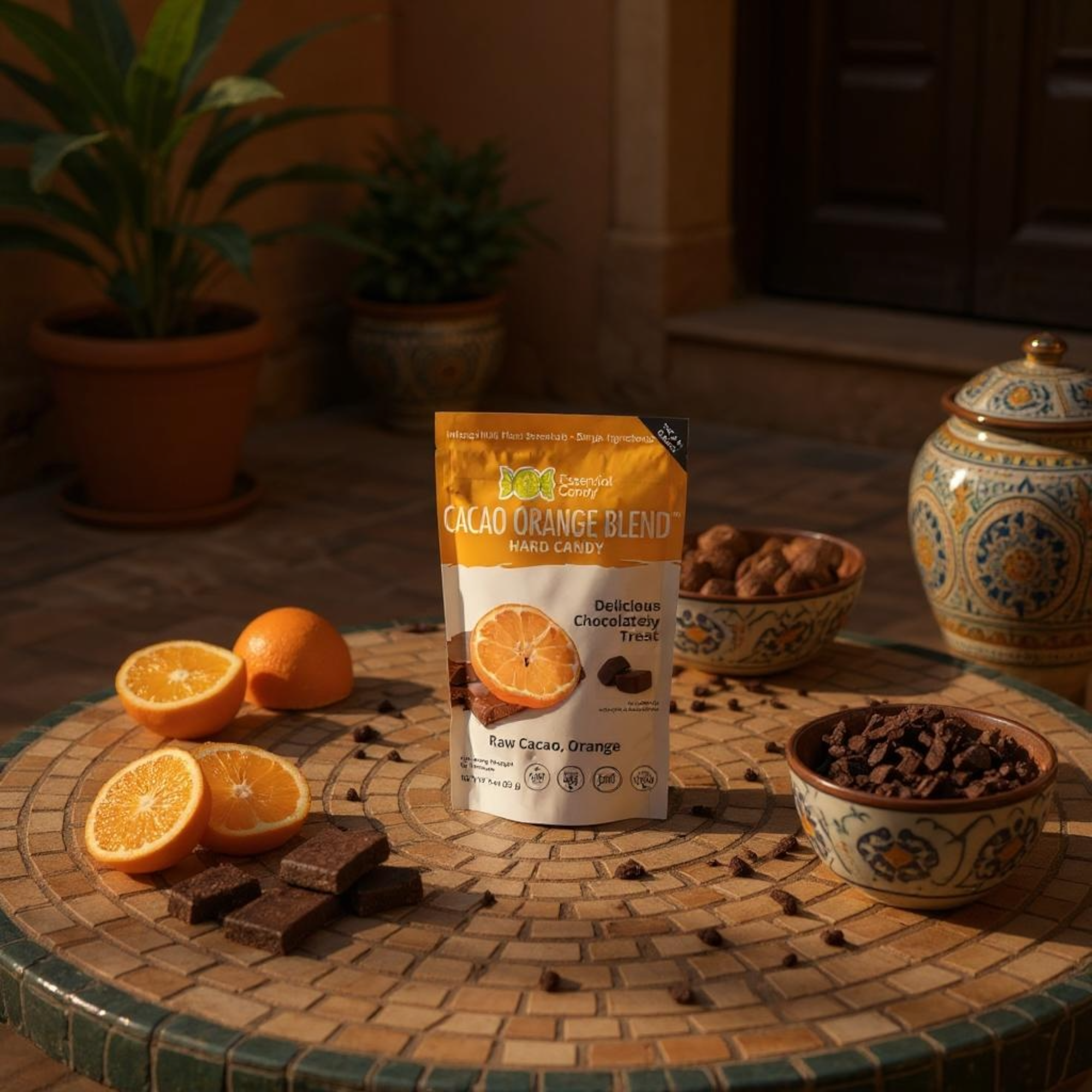 Cacao Orange™ Botanical Lozenges – Rich & Chocolatey Citrus – Organic Cacao & Orange – Gluten‑Free, Non‑GMO, Vegan