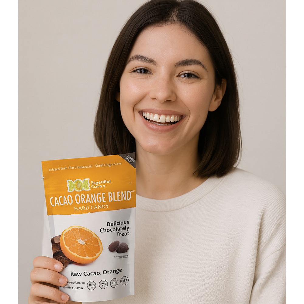 Cacao Orange™ Botanical Lozenges – Rich & Chocolatey Citrus – Organic Cacao & Orange – Gluten‑Free, Non‑GMO, Vegan