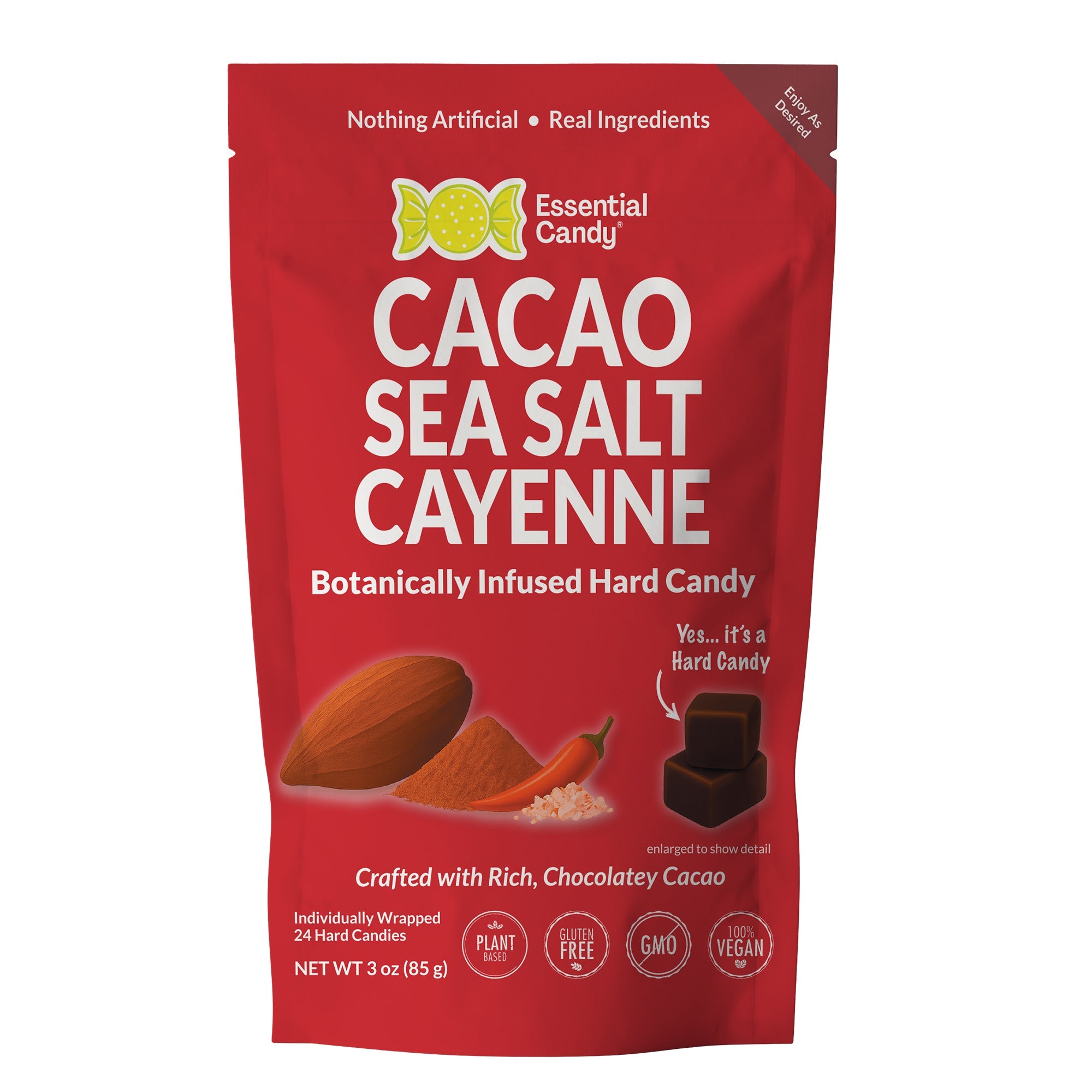 Cacao Sea Salt & Cayenne™ Botanical Lozenges – Rich & Chocolatey – Organic Cacao, Norwegian Sea Salt & Cayenne – Gluten-Free, Non-GMO, Vegan