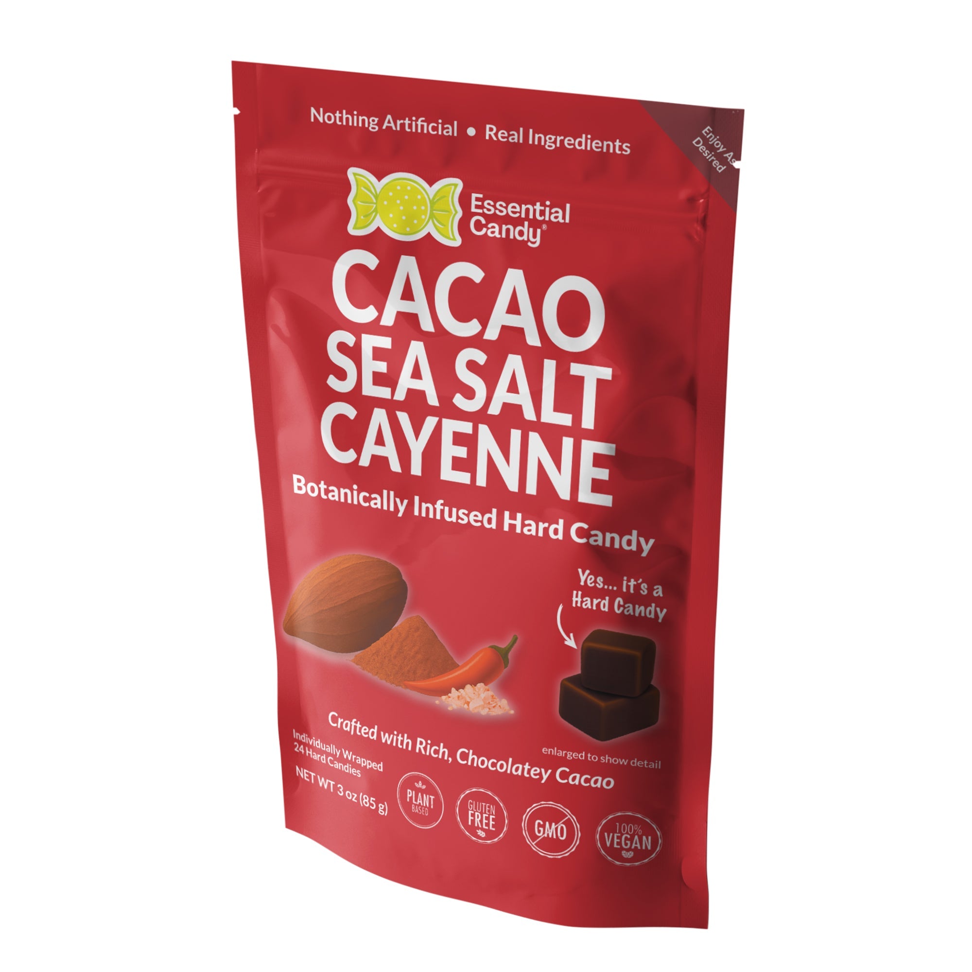 Cacao Sea Salt & Cayenne™ Botanical Lozenges – Rich & Chocolatey – Organic Cacao, Norwegian Sea Salt & Cayenne – Gluten-Free, Non-GMO, Vegan