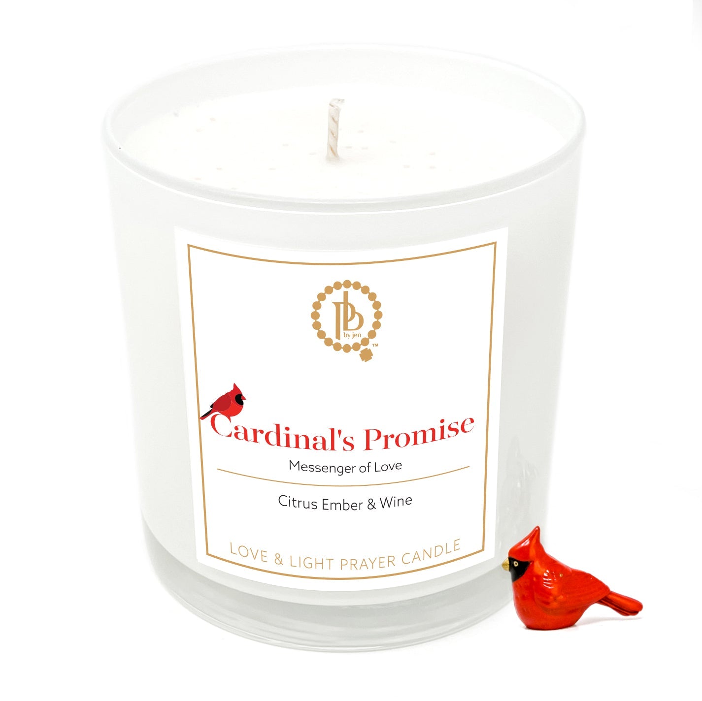 Love & Light Prayer Candle-Cardinal's Promise
