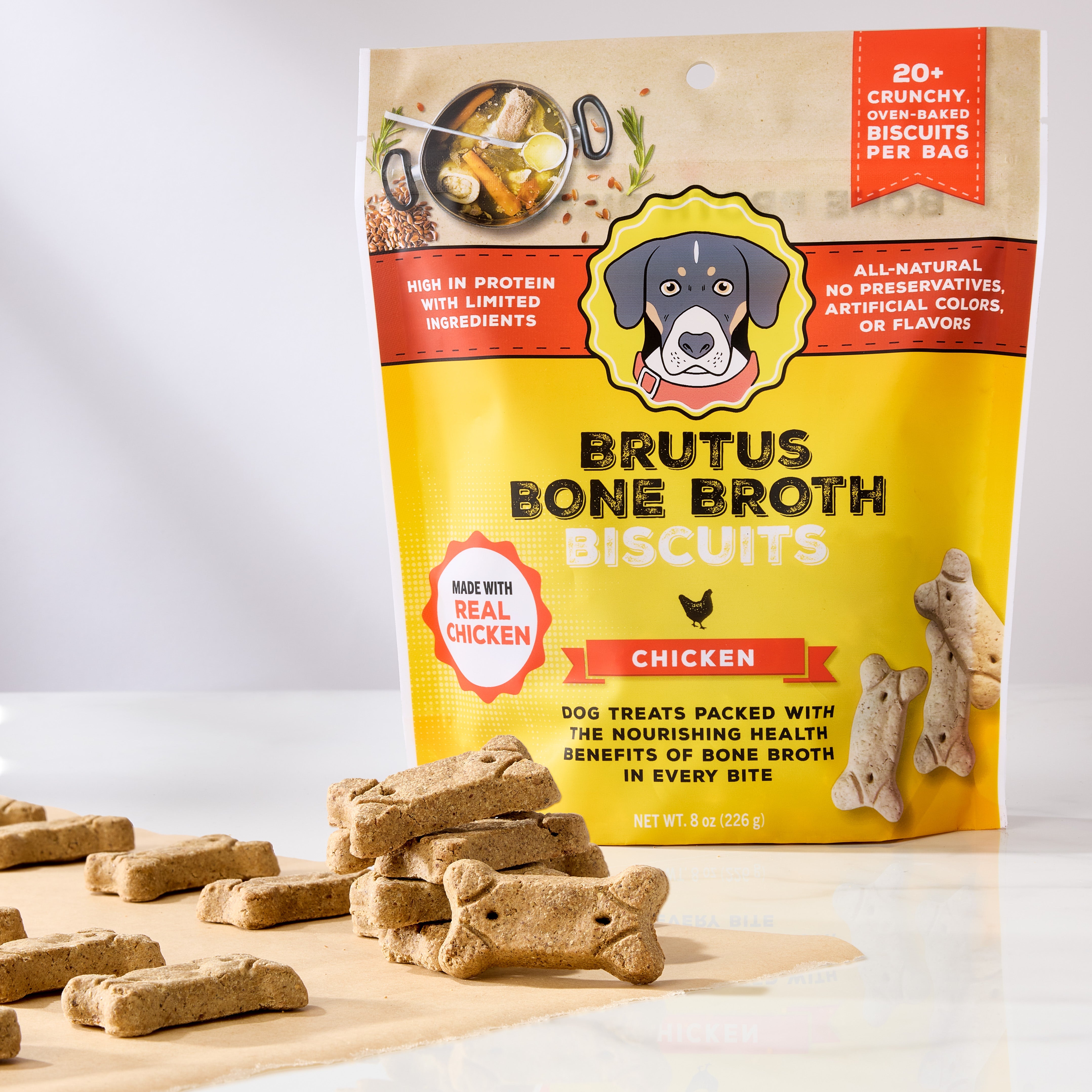 Natural Crunchy Chicken Bone Broth Biscuits